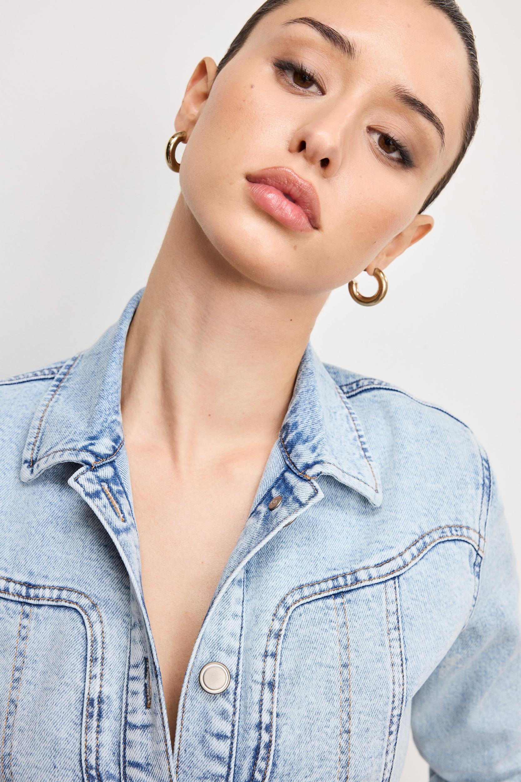 DOLLY DENIM CORSET DRESS | INDIGO1022 Product Image