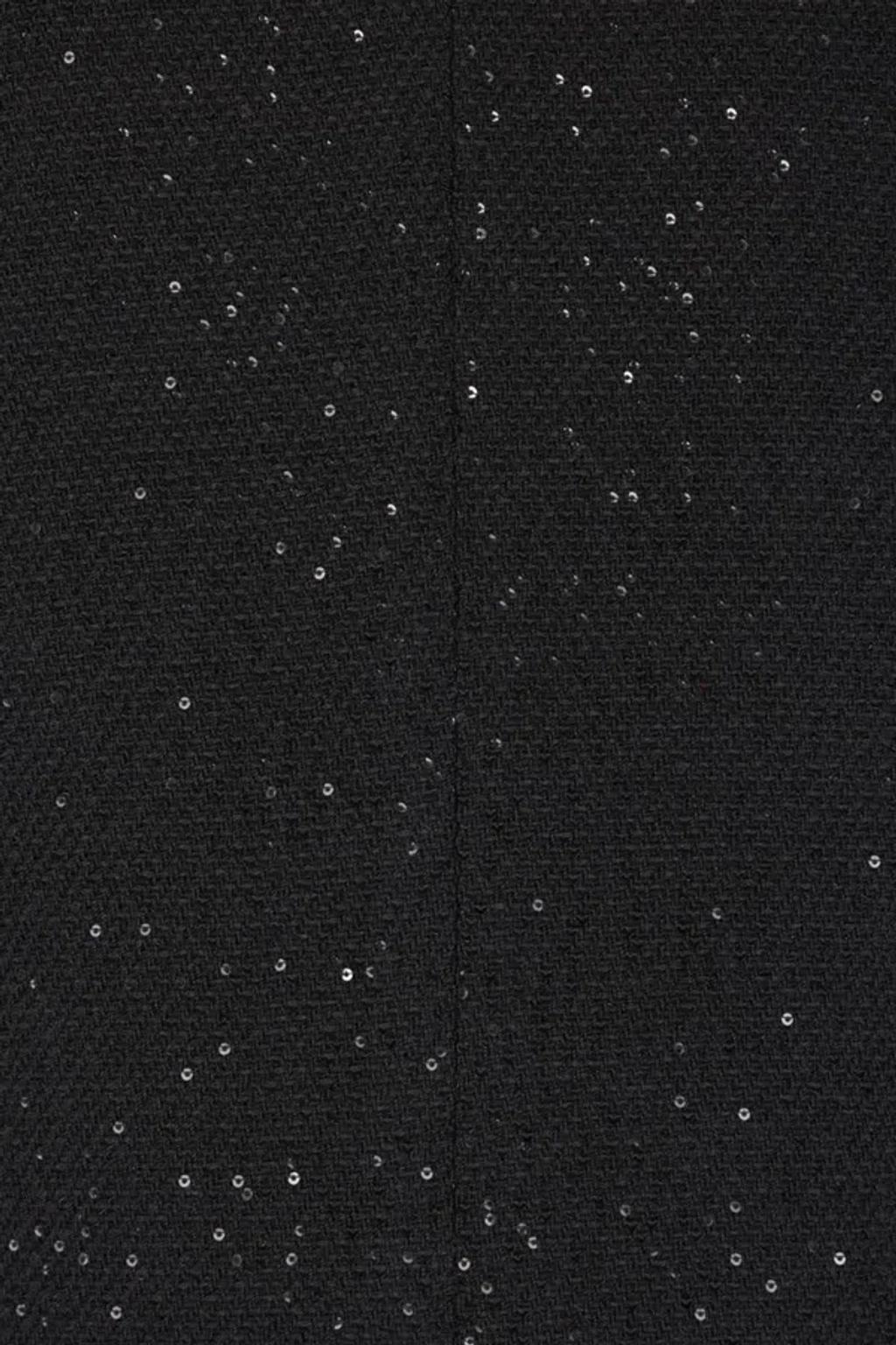 TOM FORD Sequined Wool Blend Crepe Double Breasted Coat In Black Product Image