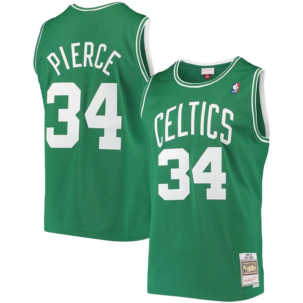 Men's Mitchell & Ness Paul Pierce Kelly Green Boston Celtics Hardwood Classics Swingman Jersey,  Product Image
