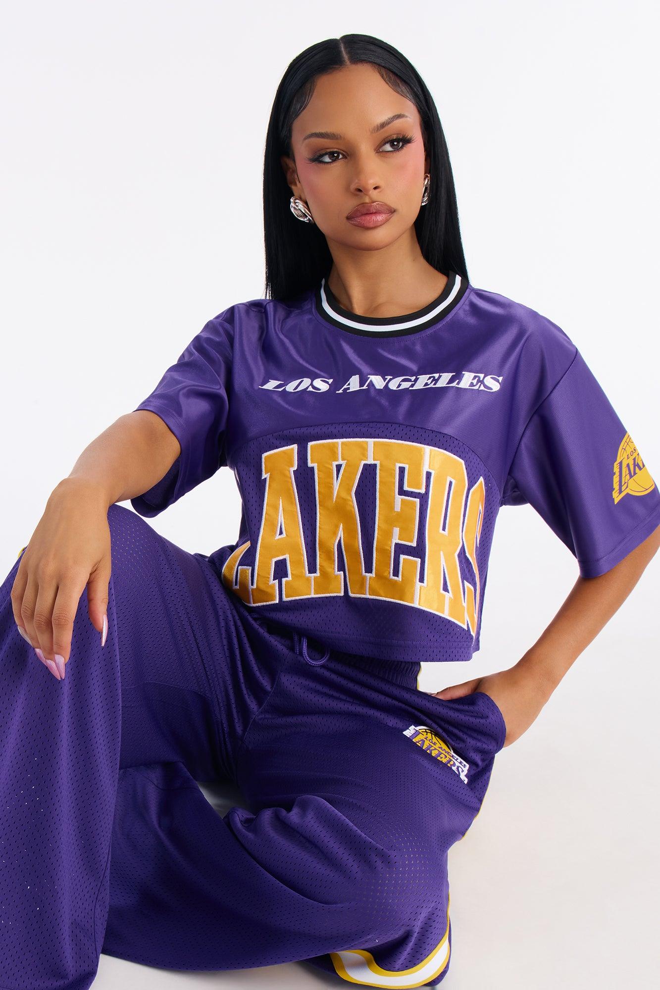 NBA LA Lakers Cropped Tee - Purple Female Product Image