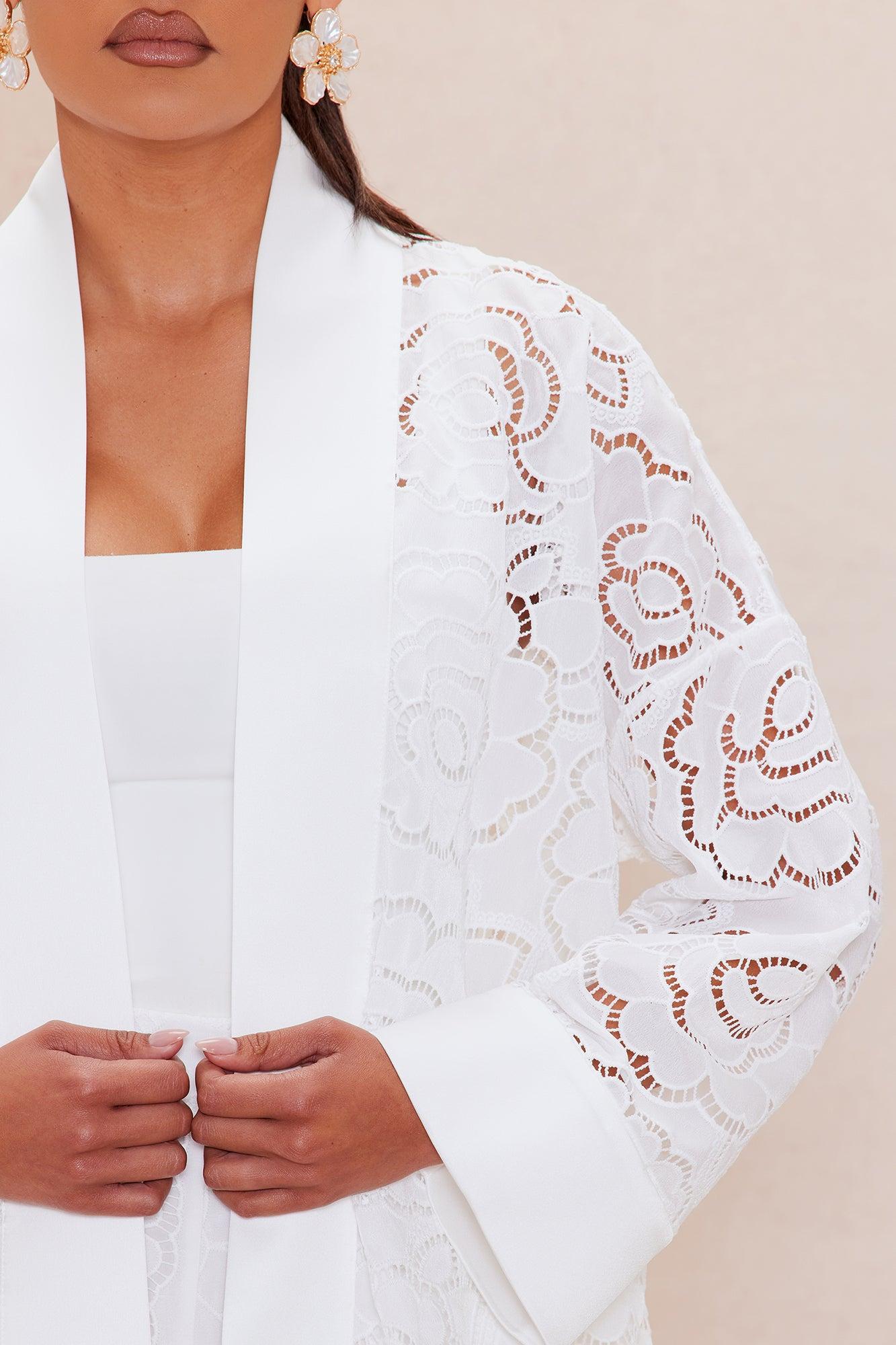 Carolina Embroidered Kimono  - White Female Product Image