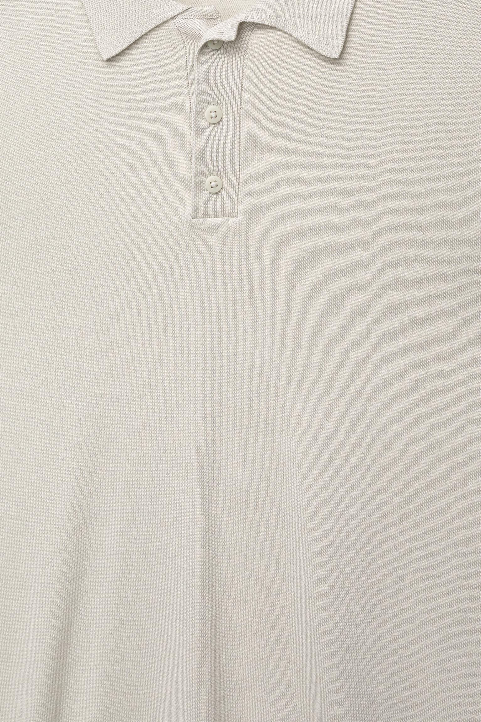 Short sleeve knit polo shirt Product Image