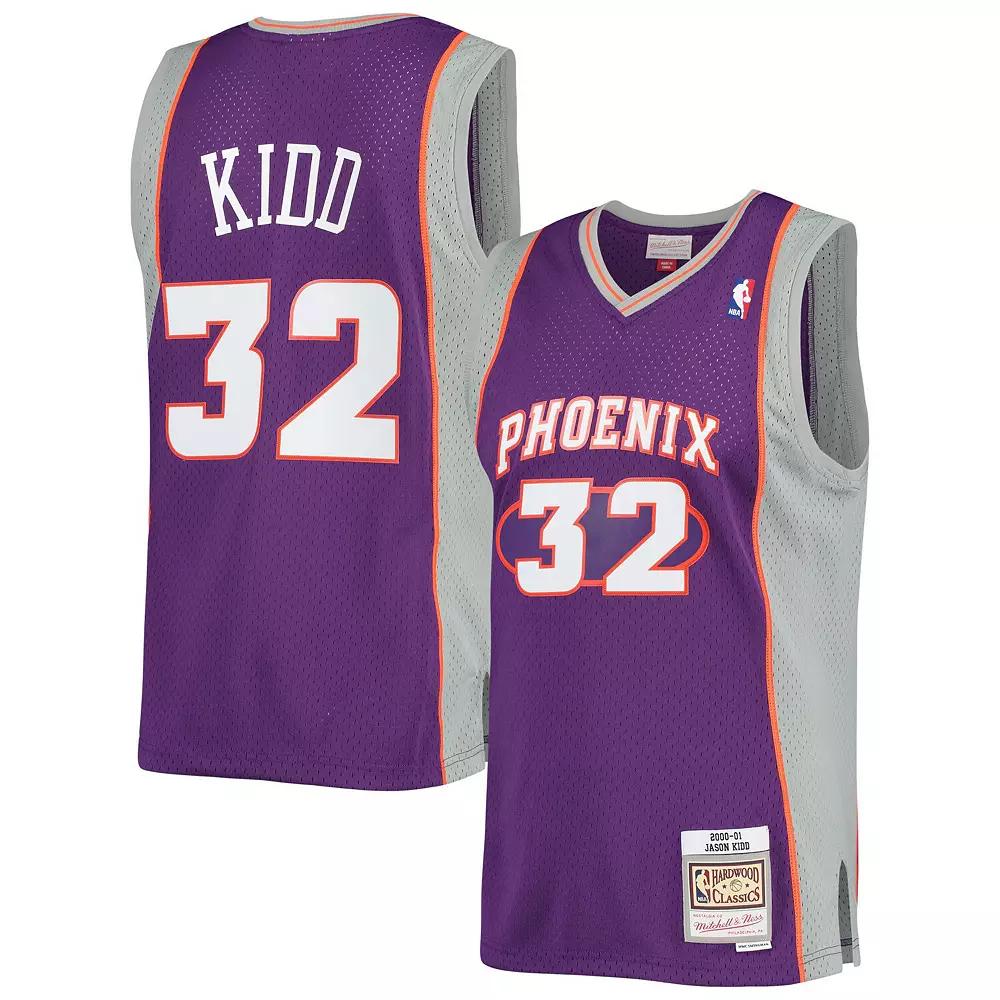 Men's Mitchell & Ness Jason Kidd Purple Phoenix Suns Big & Tall Hardwood Classics 2000/01 Swingman Jersey,  Product Image