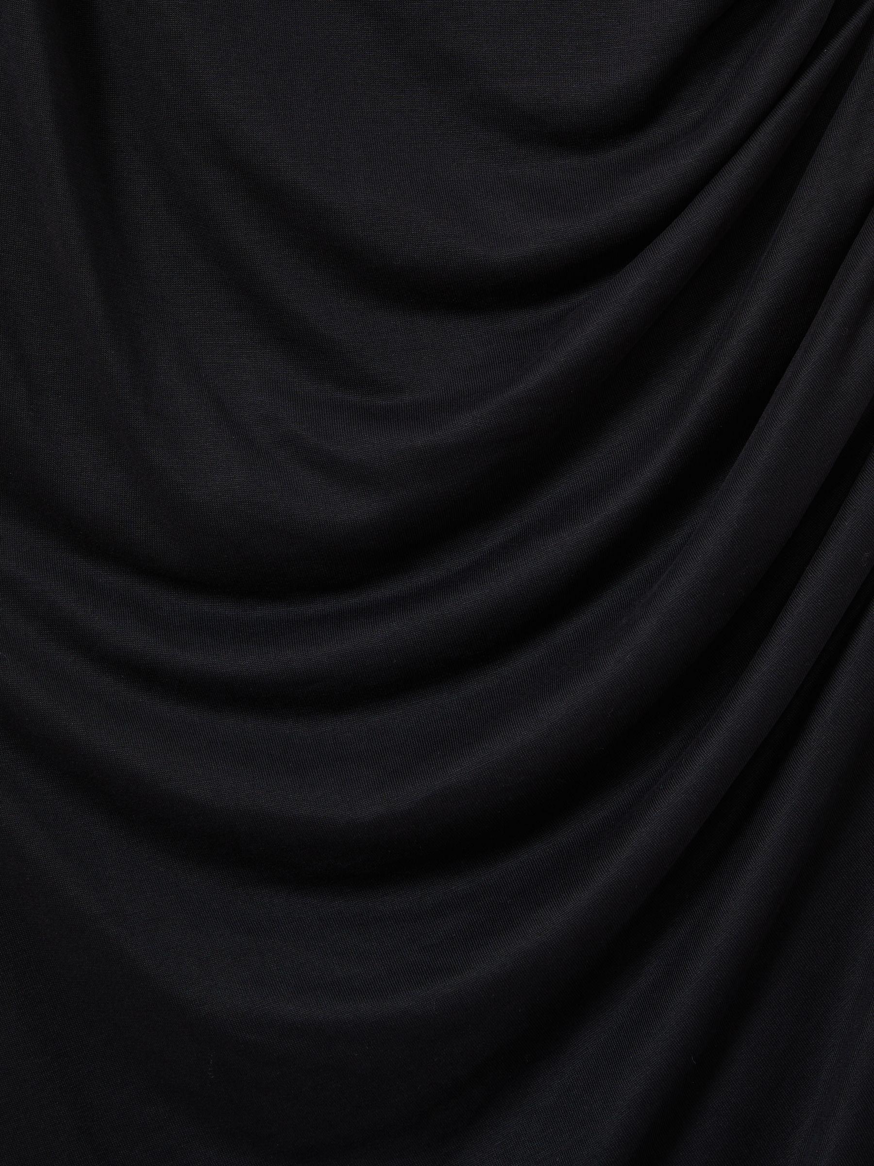 Modal Blend Ruched Midi Dress in Charcoal Product Image