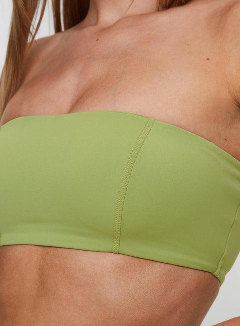End Goal Active Bandeau Top Green Product Image