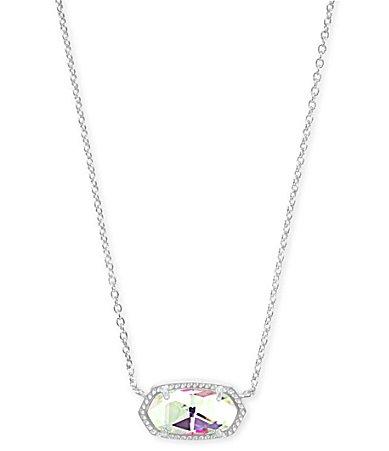 Elisa Silver Pendant Necklace in Dichroic Glass Product Image