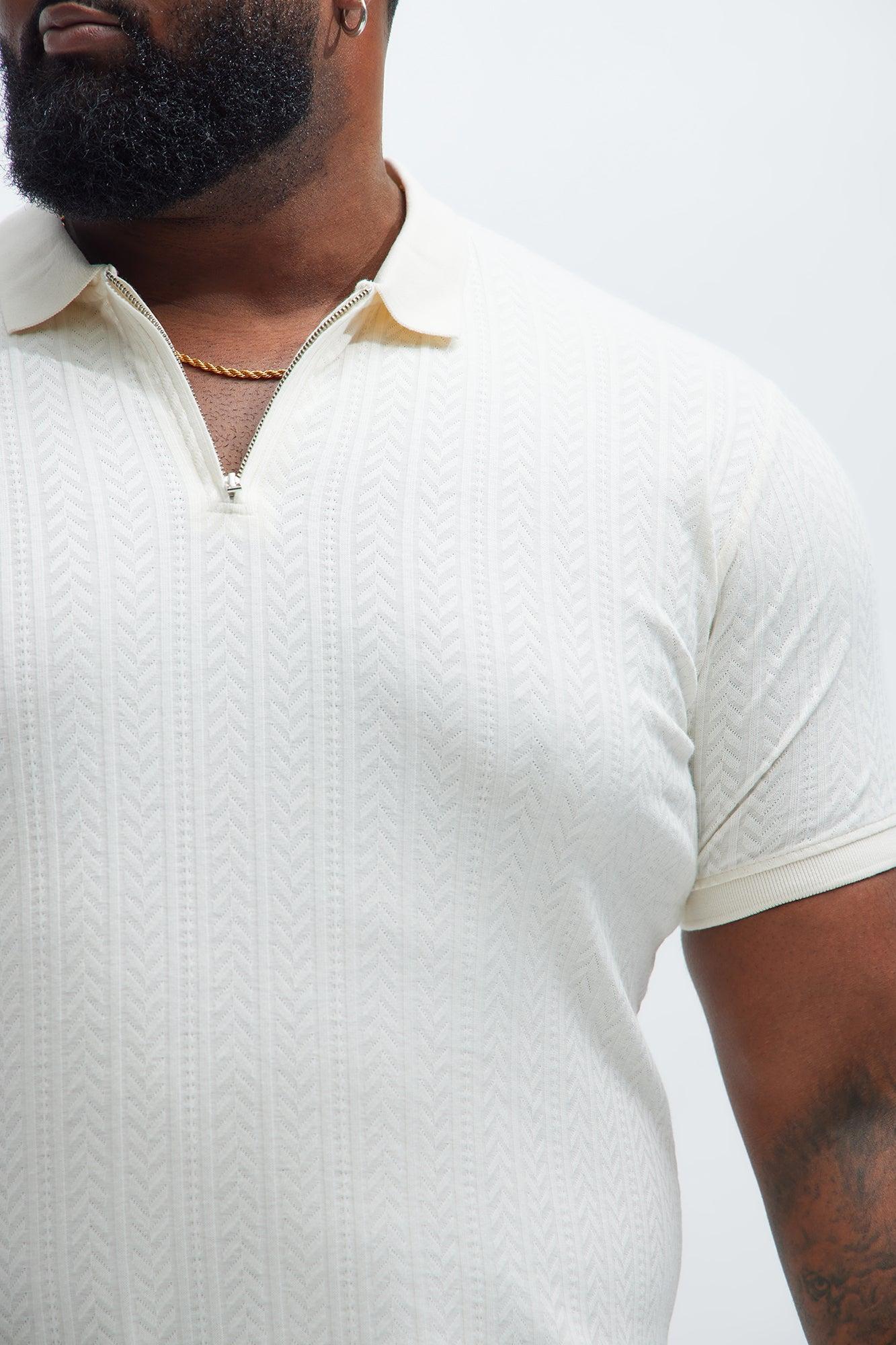 Money Matters Short Sleeve Polo - Off White Product Image