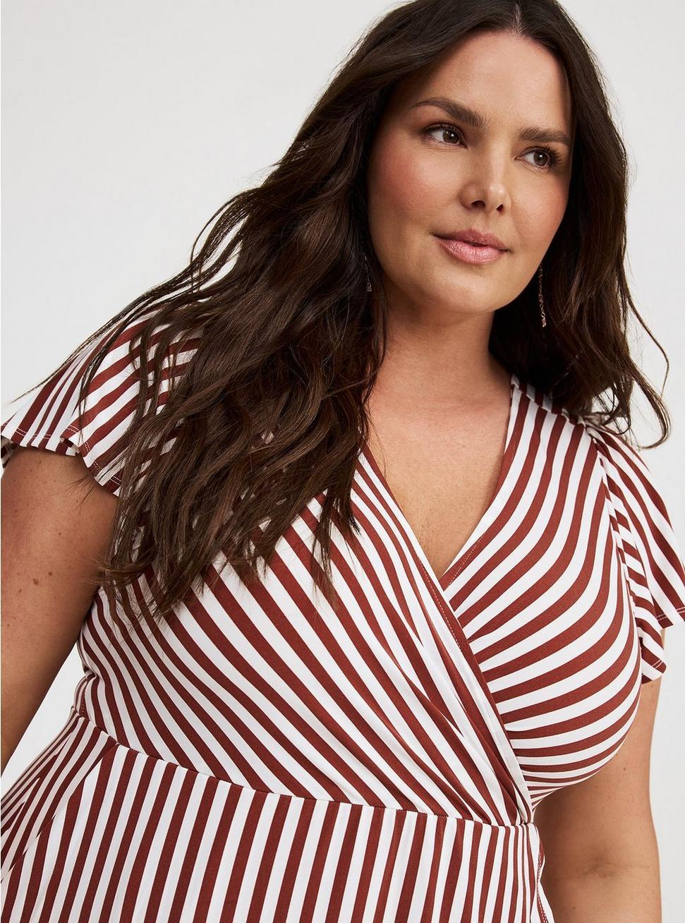 Midi Surplice Tiered Dress Product Image