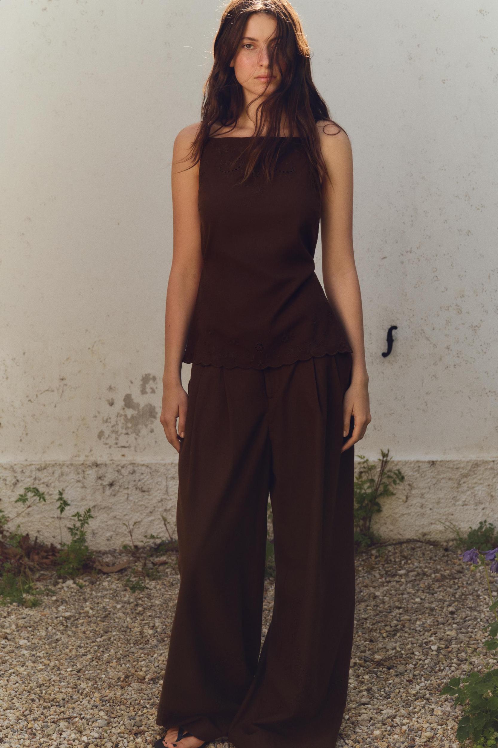 EMBROIDERED PANTS Product Image