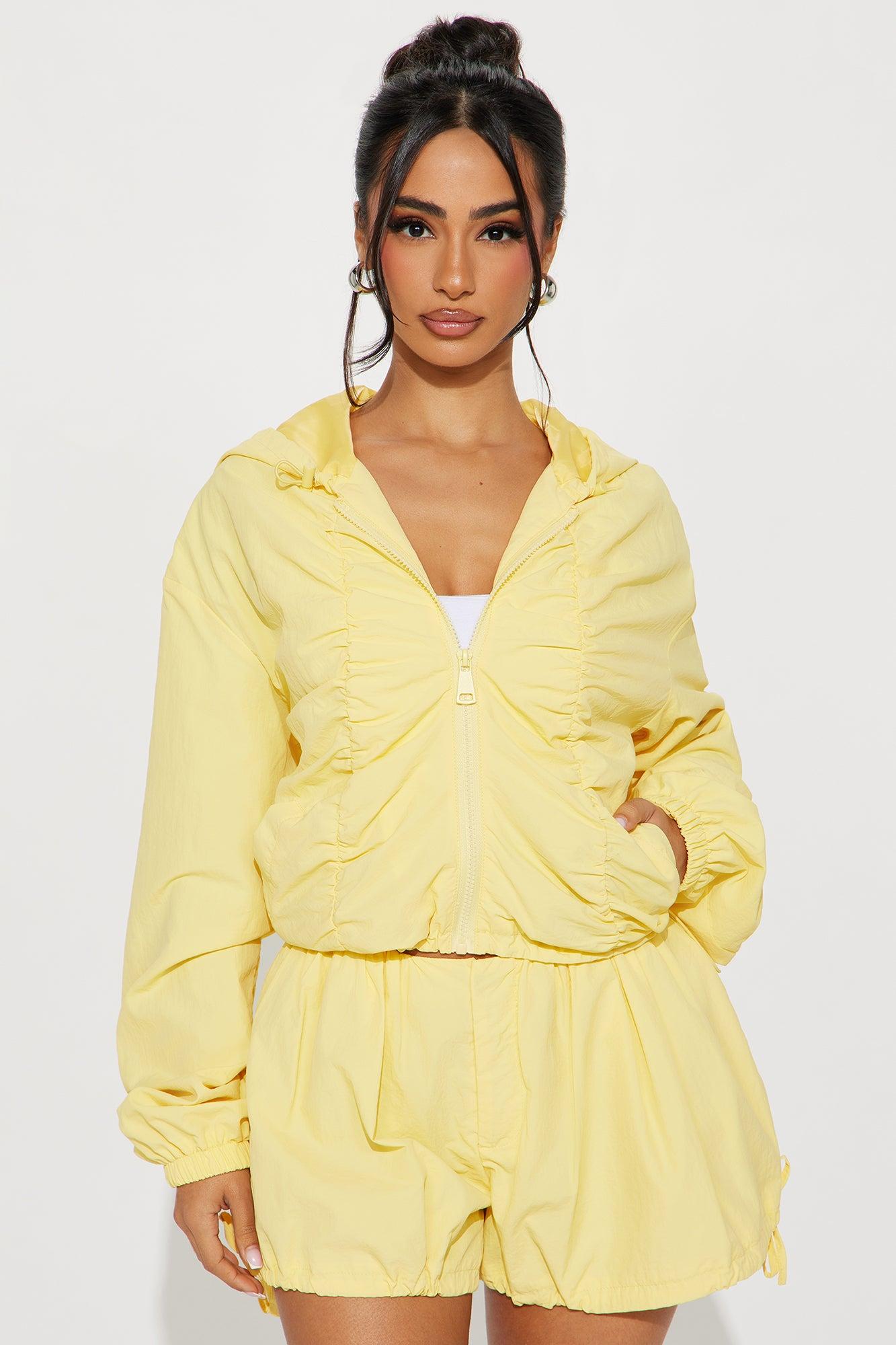 Sweet Like Honey Windbreaker Jacket - Yellow Product Image