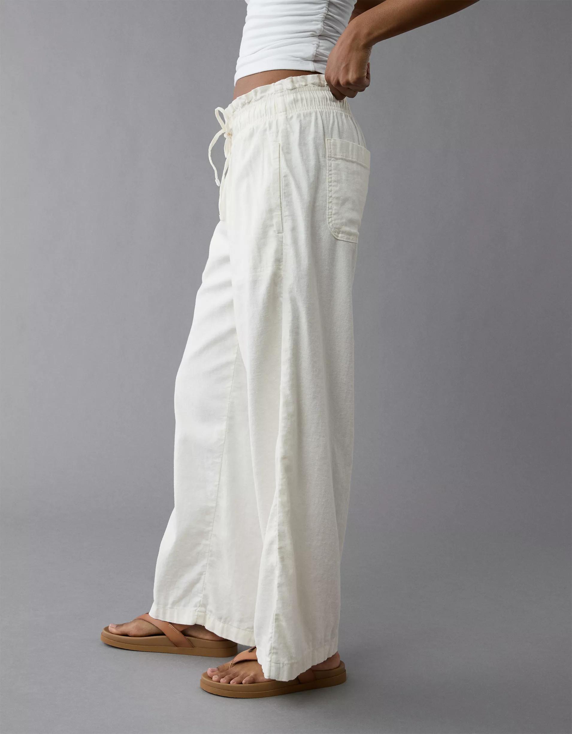 AE Dreamy Drape Linen-Blend Pull-On Pant Product Image