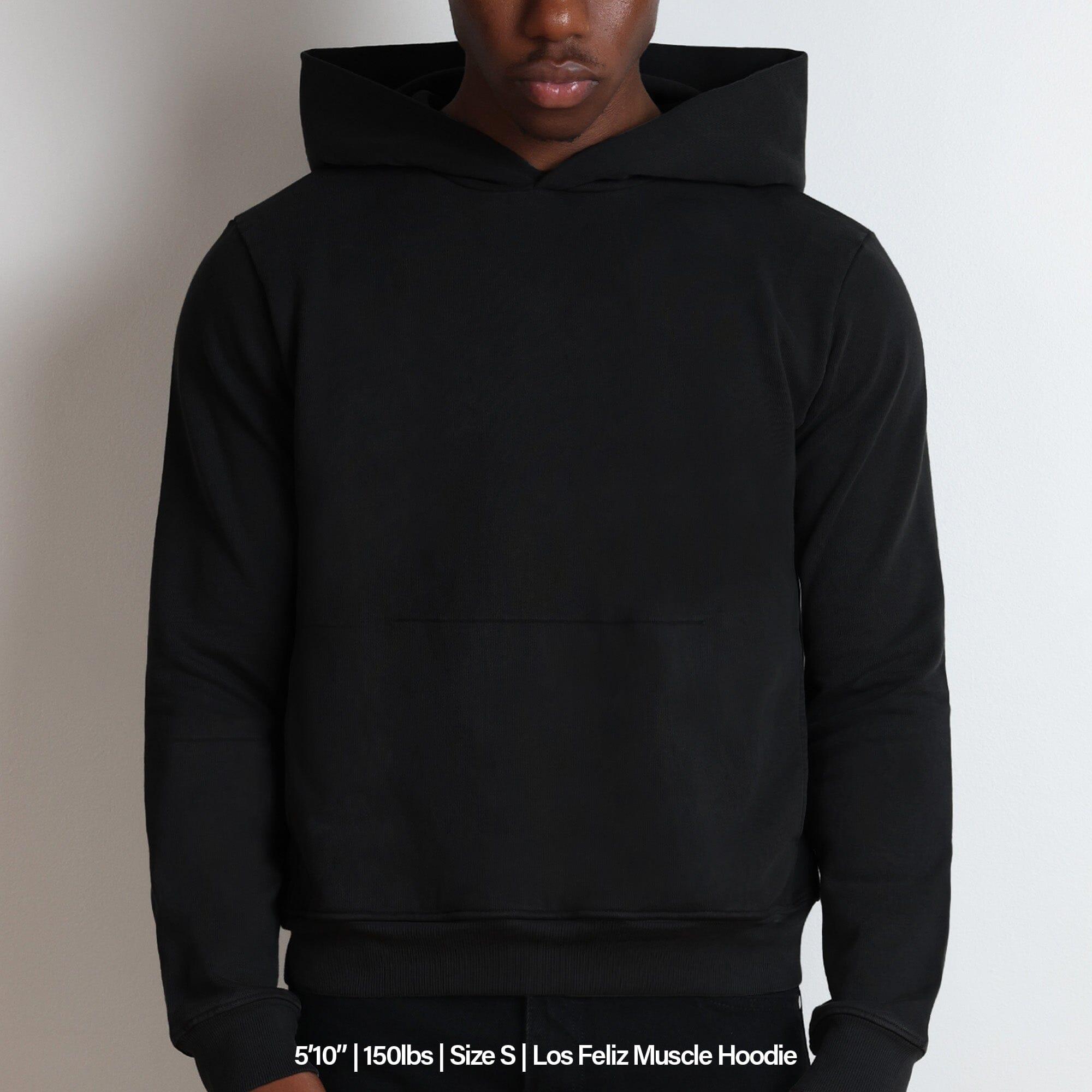 Los Feliz Crop Muscle Hoodie | Fitted Male Product Image