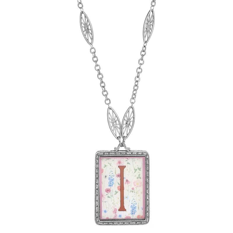 1928 Floral Motif Initial Pendant, Womens, G Product Image