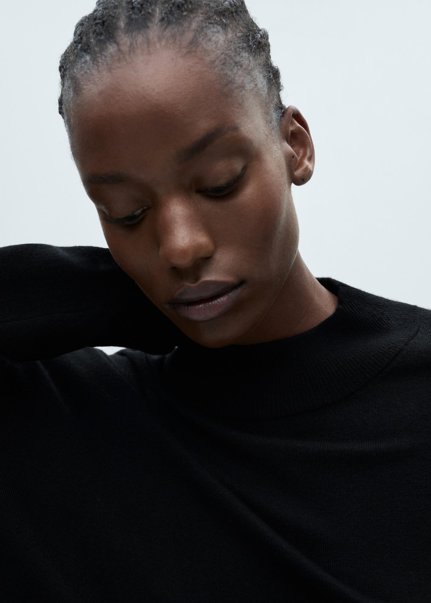 Perkins neck knitted sweater - Women | MANGO USA Product Image