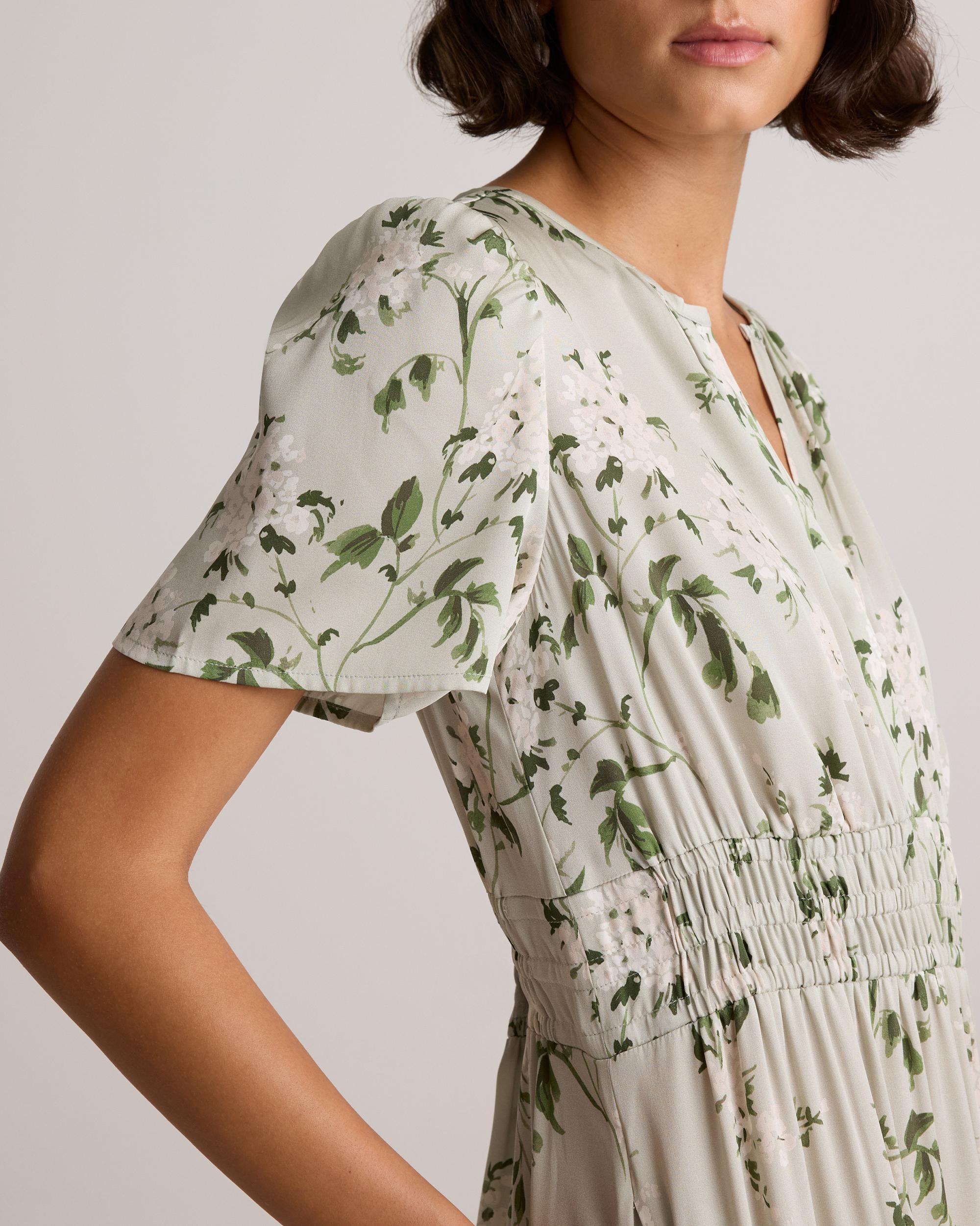 Quince | Women's Washable Stretch Silk Tiered Maxi Dress Size XS Product Image