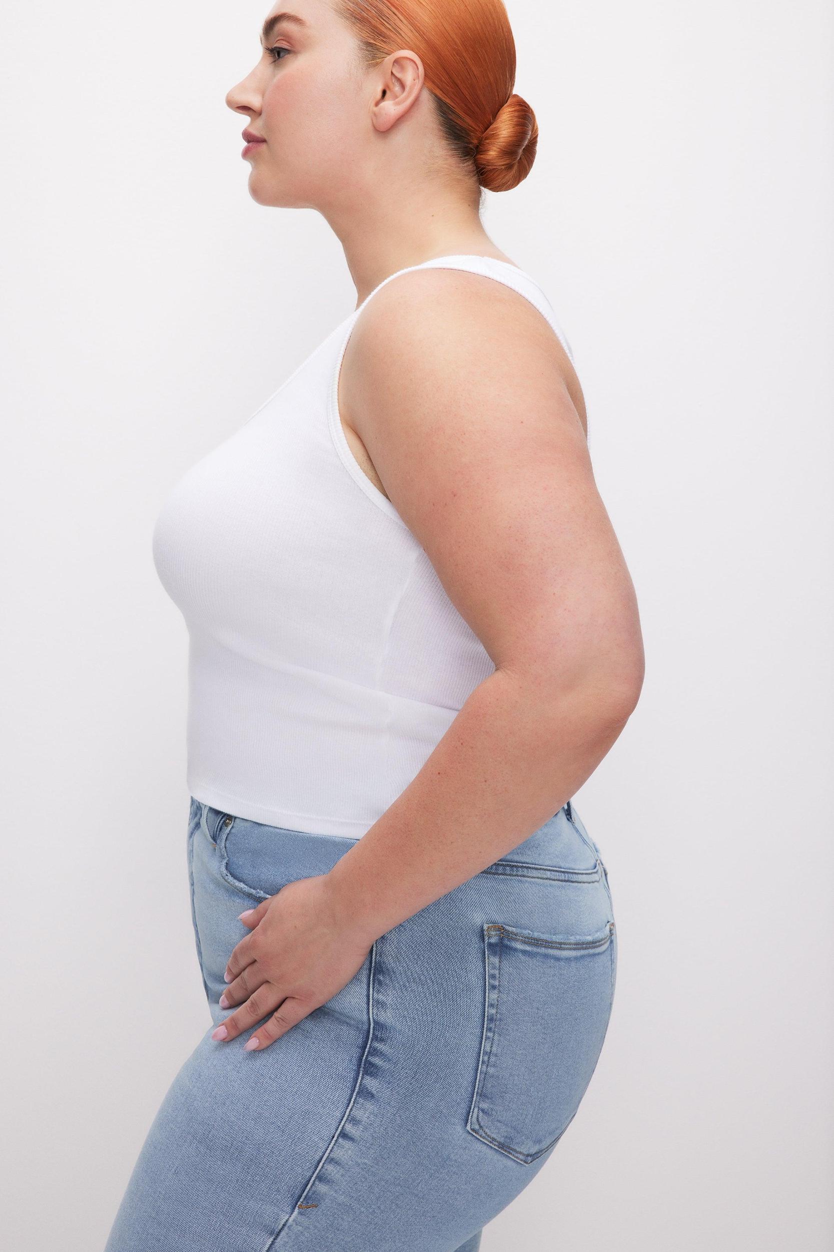 MICRO RIB TANK TOP | WHITE001 Product Image