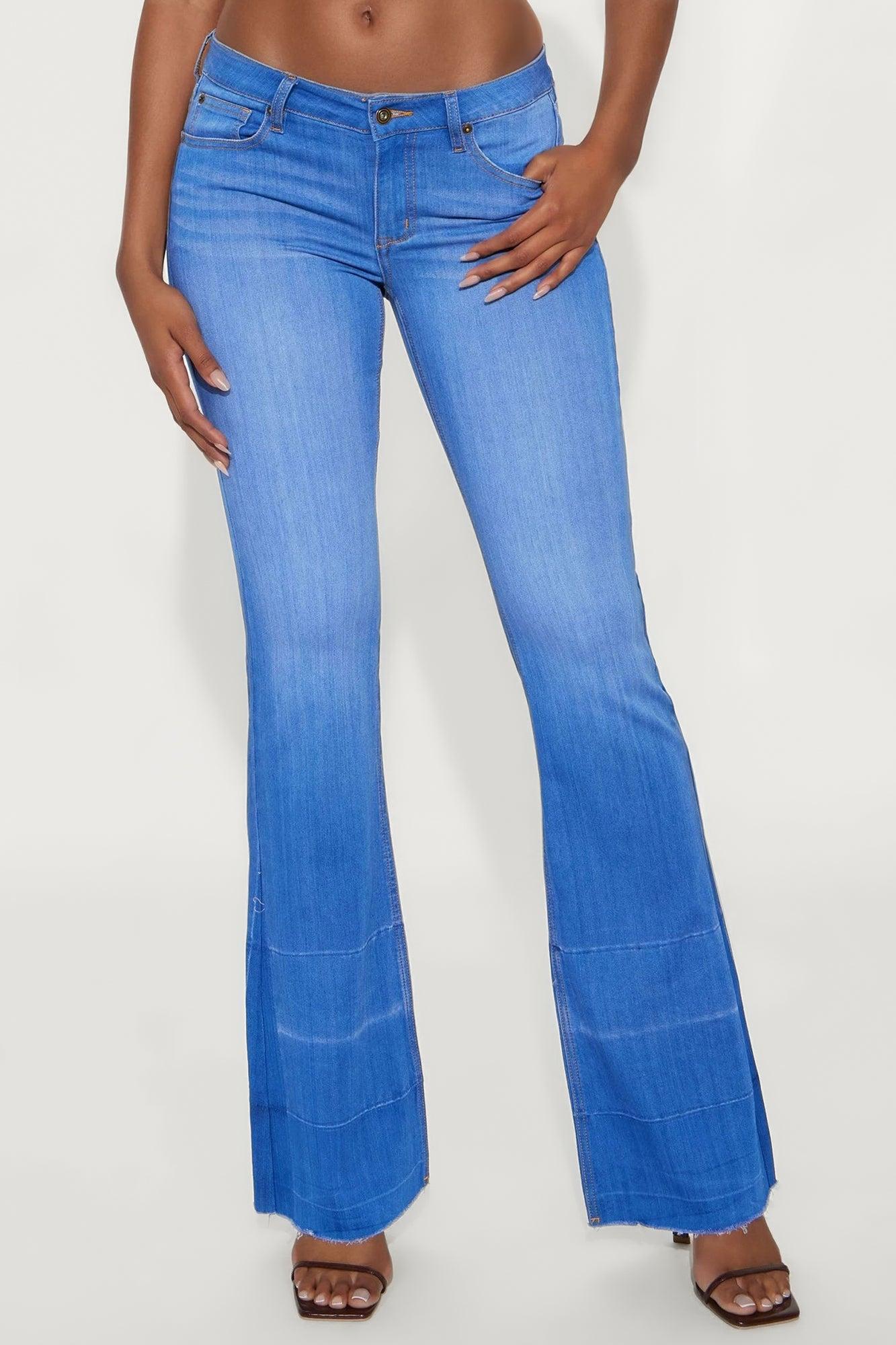 Tall Janis Super Soft Low Rise Flare Jeans - Blue Wash Female Product Image