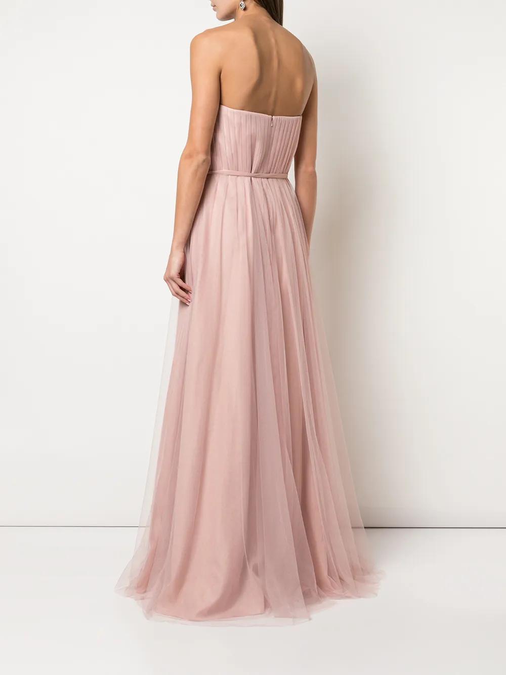 strapless tulle long bridesmaid gown Product Image