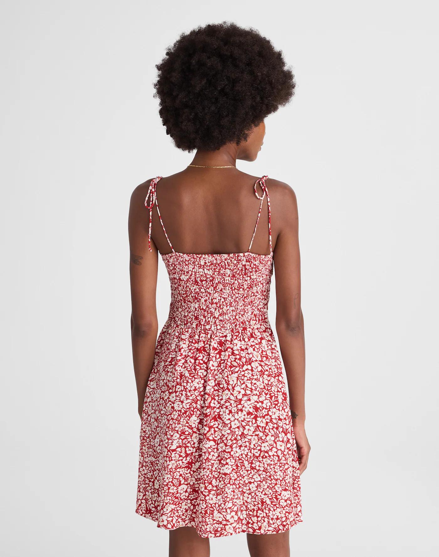 Tie Shoulder Mini Dress in Floral Product Image