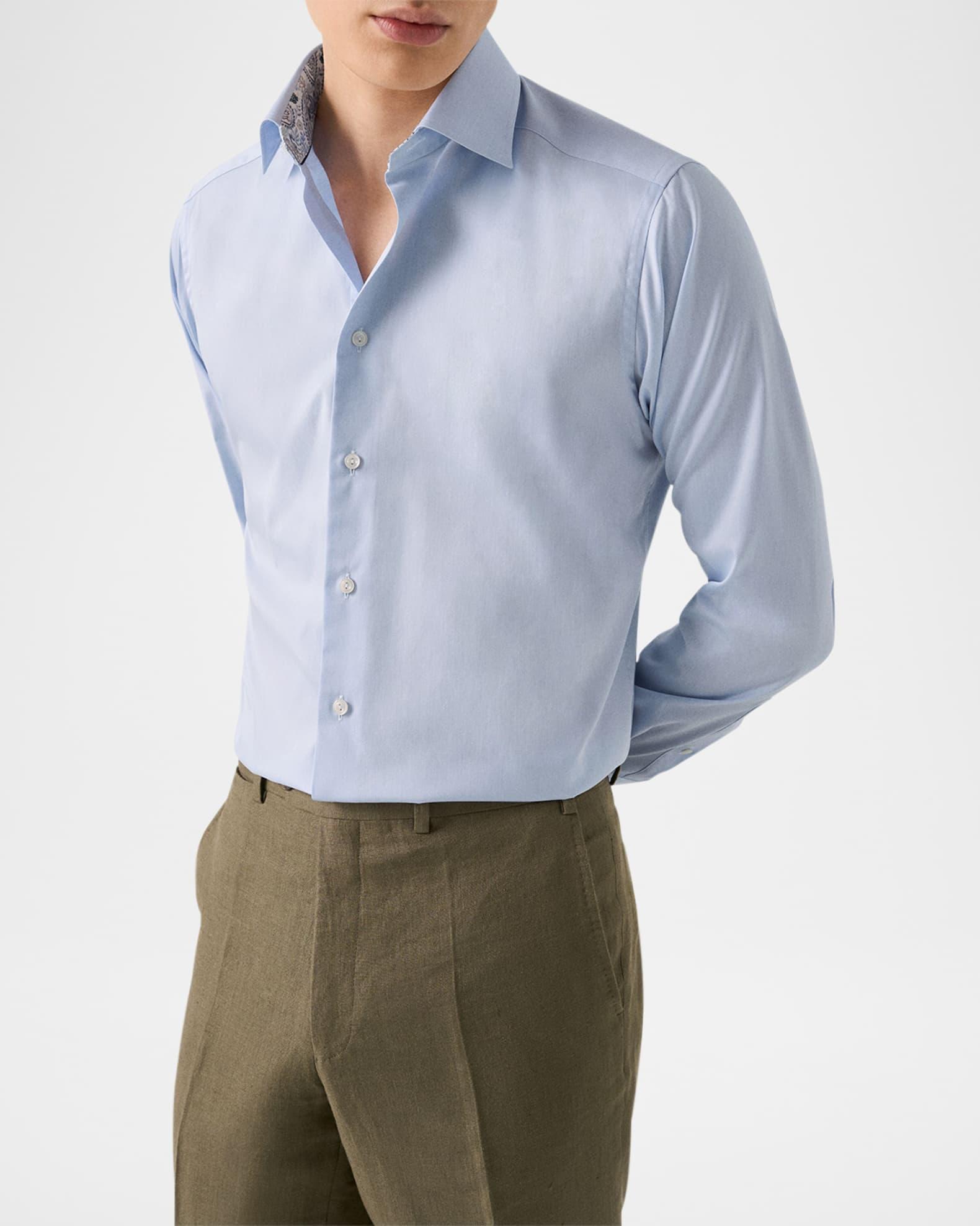 Men's Signature Twill Contemporary-Fit Dress Shirt Product Image