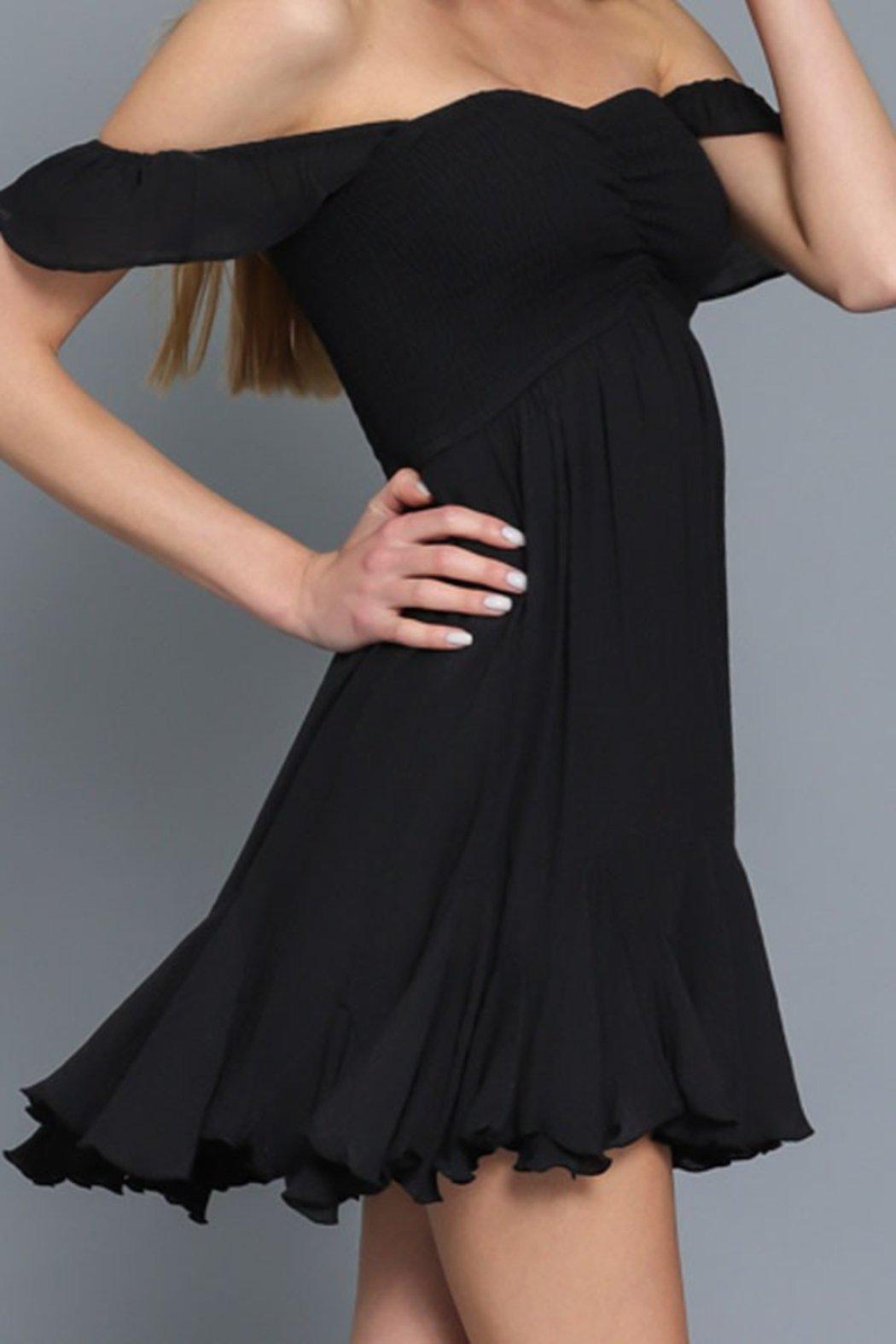 Tube Ruffle Hem Detailing Mini Dress Product Image