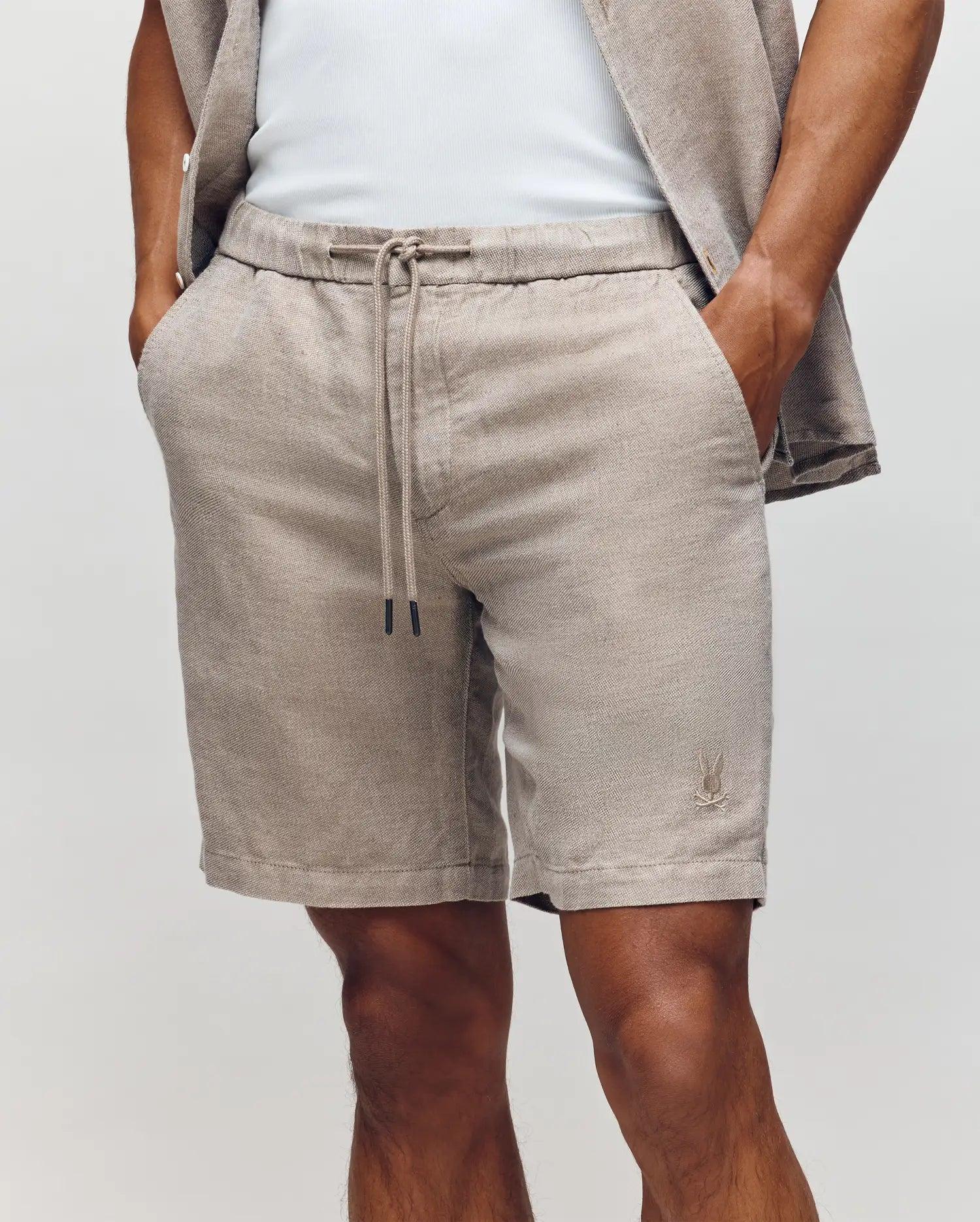 MENS WINDCREST LINEN BLEND DRAWSTRING SHORT - B6R474C200 Product Image