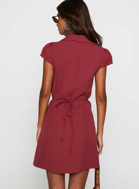 Arianwyn Mini Dress Burgundy Product Image