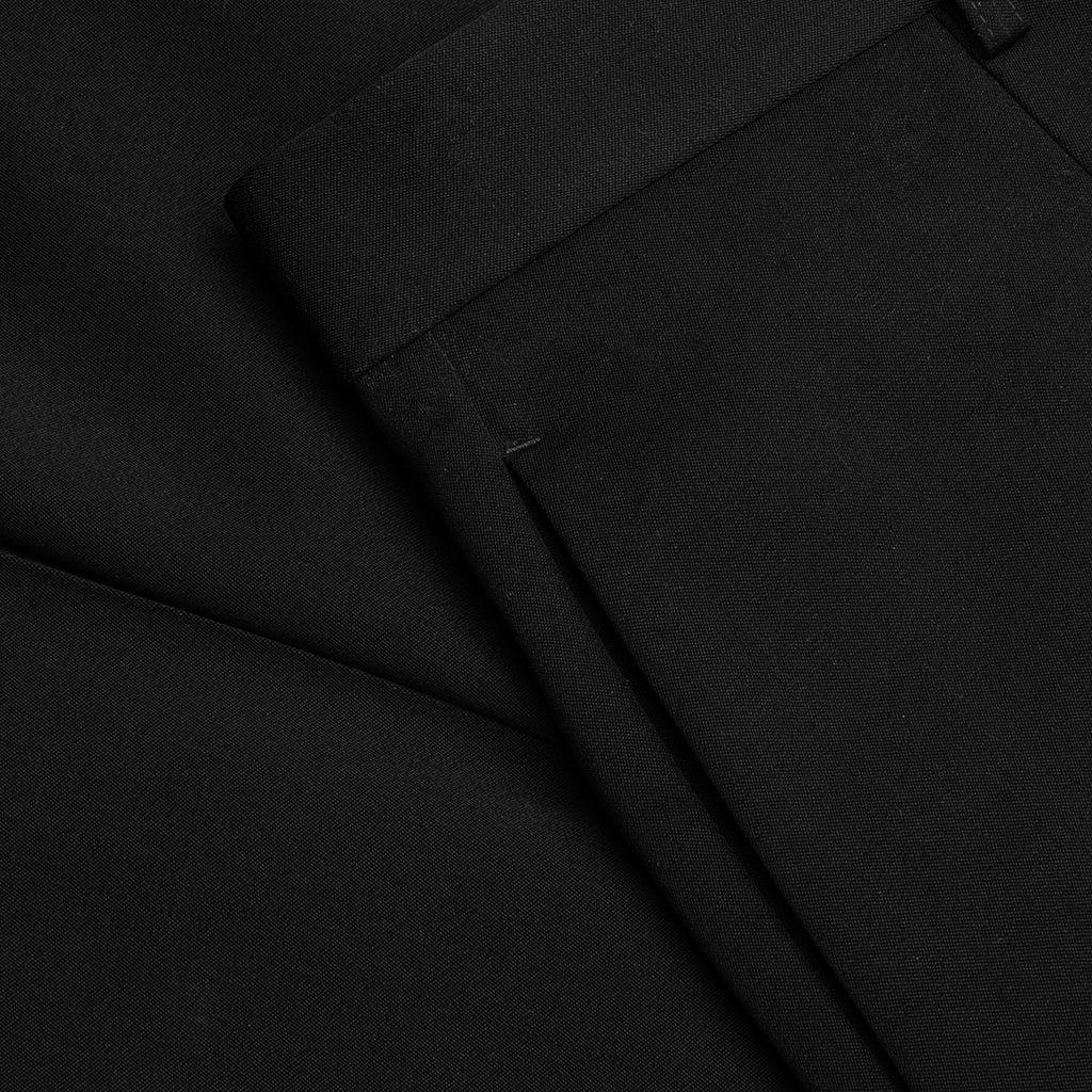 Wide Leg Gabardine Wool Trousers - Black Male Product Image