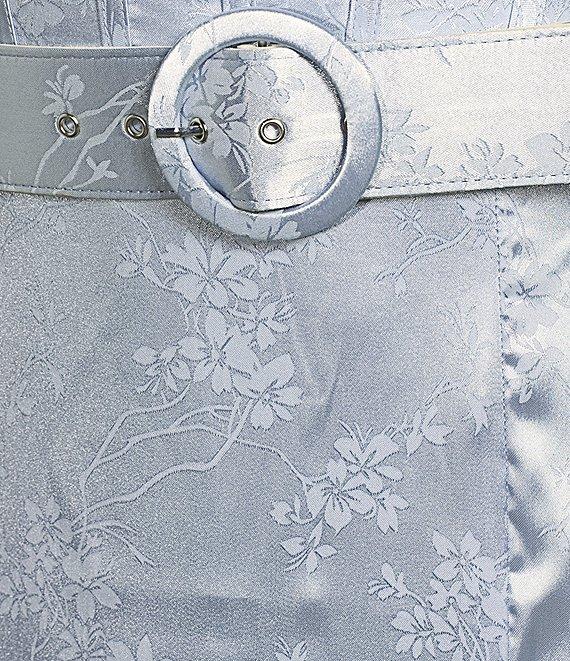 City Vibe Jacquard Sweetheart Neck Bustier Dress Product Image