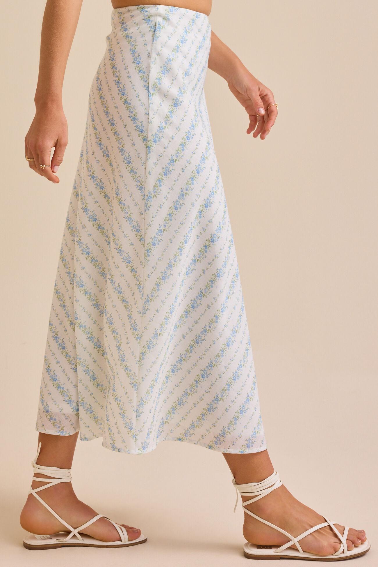 Livia Floral Midi Skirt Product Image