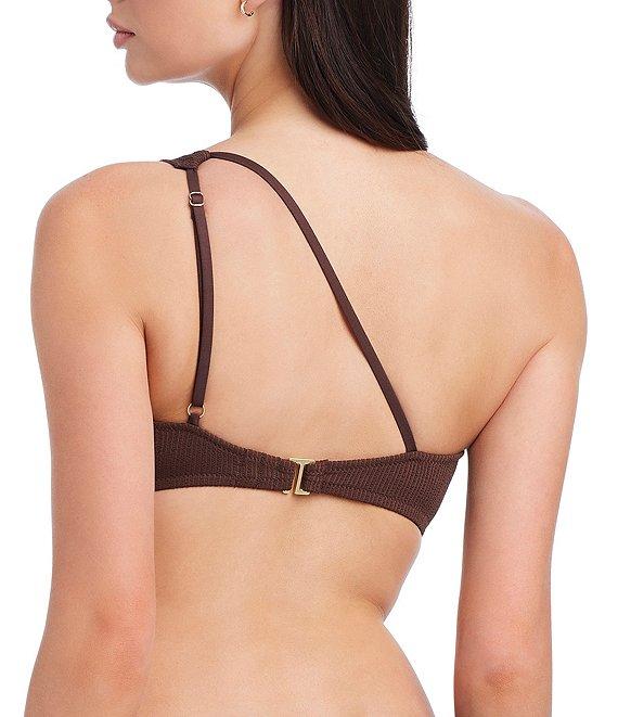 Sanctuary Stay Connected Solid Texture High Waist Swim Bottom Product Image