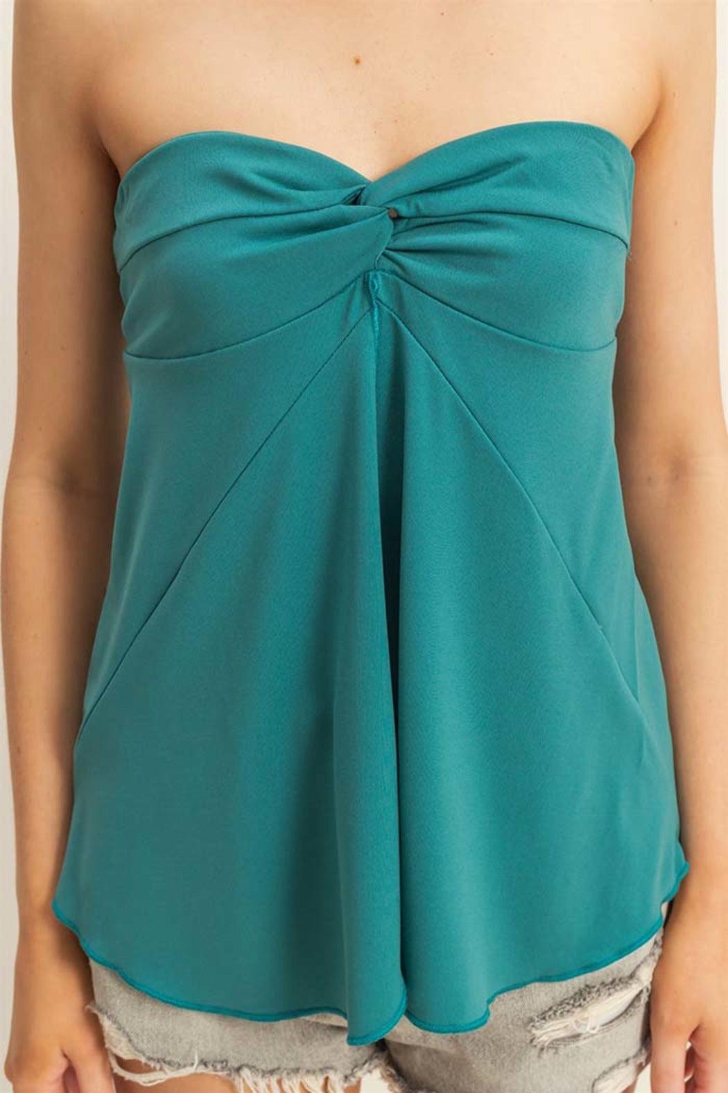 Knit Strapless Open Front Tube Top Product Image