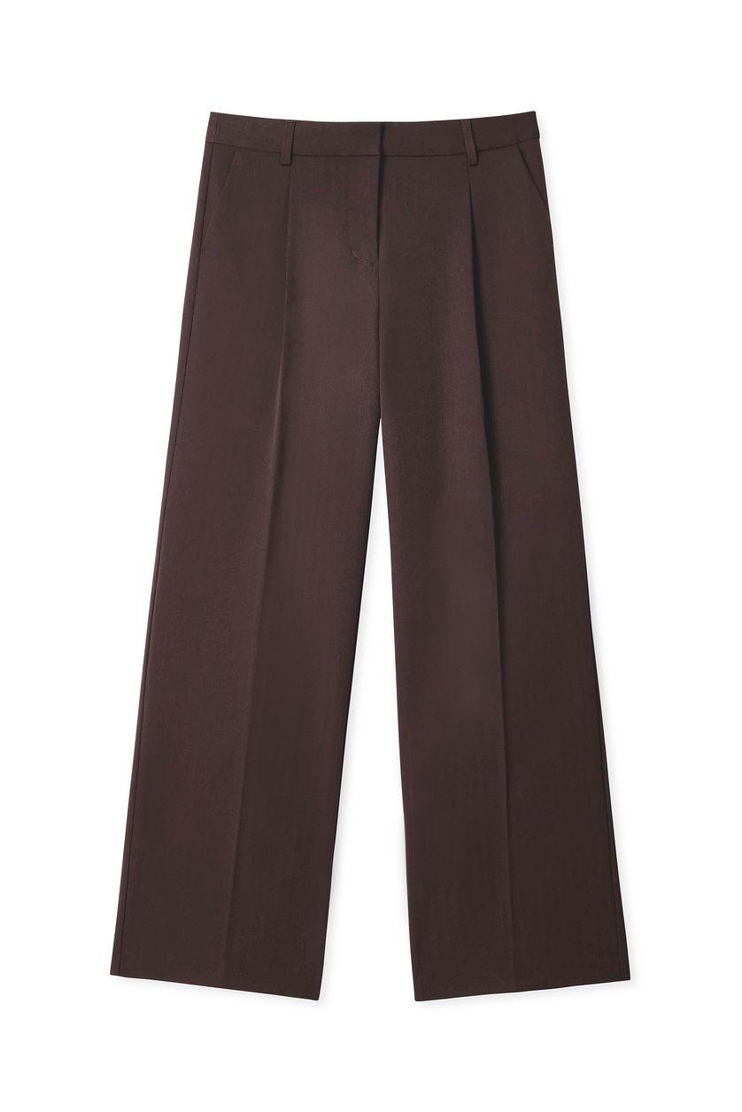 Wide Low Waist Suit Pants Product Image