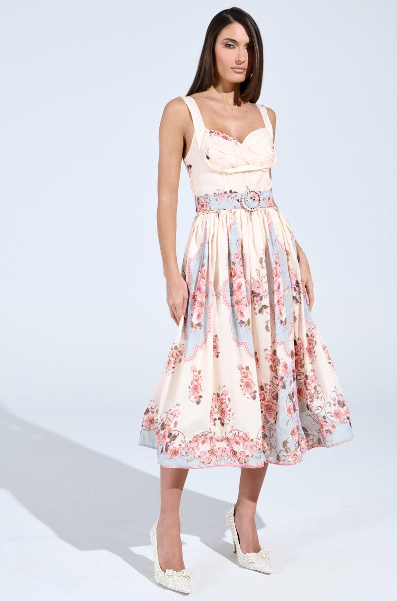 HANNA FLORAL MIDI DRESS Product Image