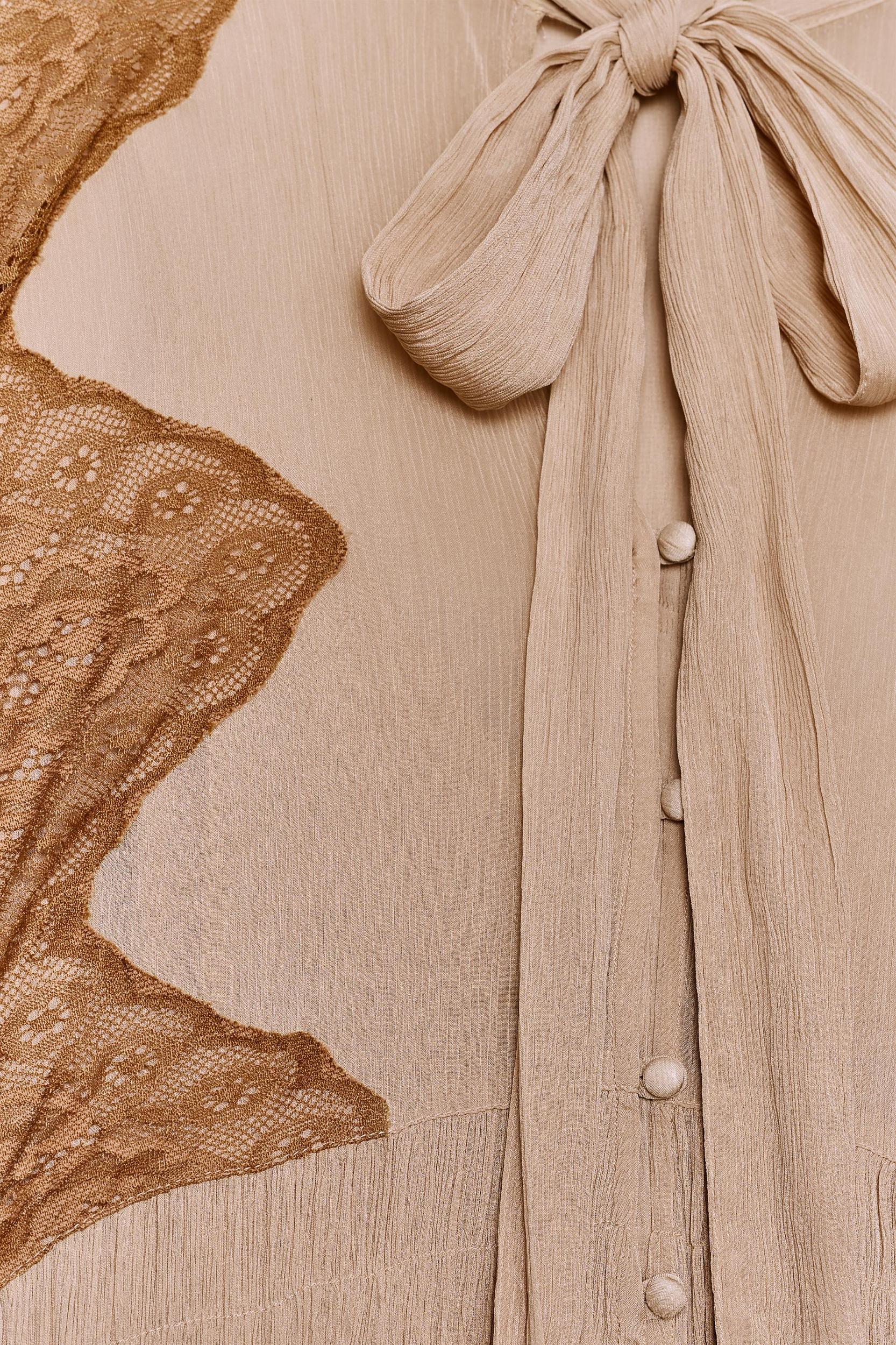 LACE COMBINATION BOW DRESS Product Image