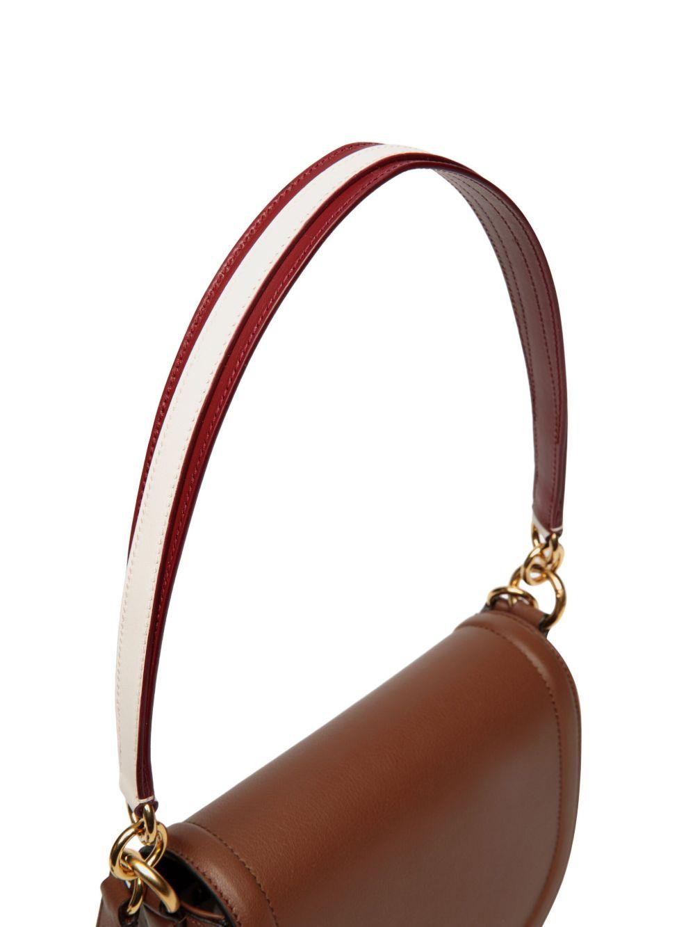 logo-stamp leather shoulder bag Product Image