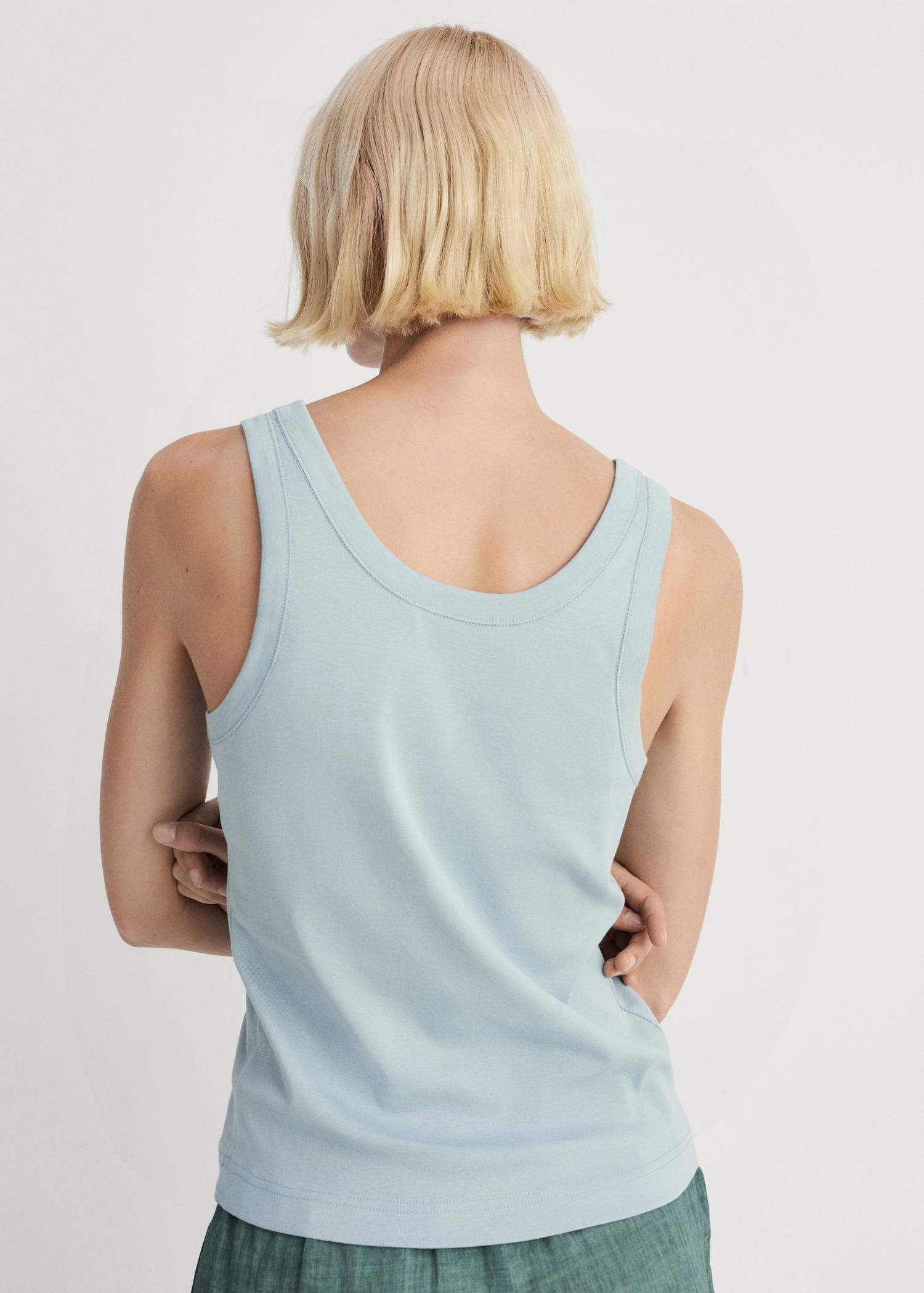 Cotton top with straps - Women | MANGO USA Product Image