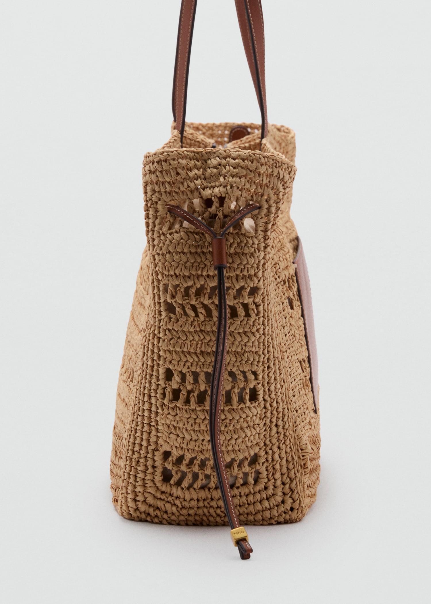 Natural fibre shopper bag - Women | MANGO USA Product Image
