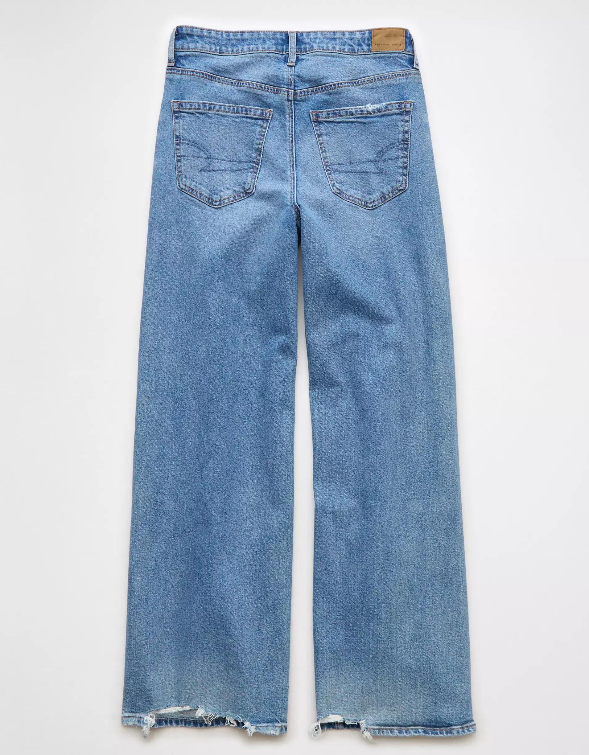 AE Strigid Super High-Waisted Ultra Wide-Leg Jean Product Image