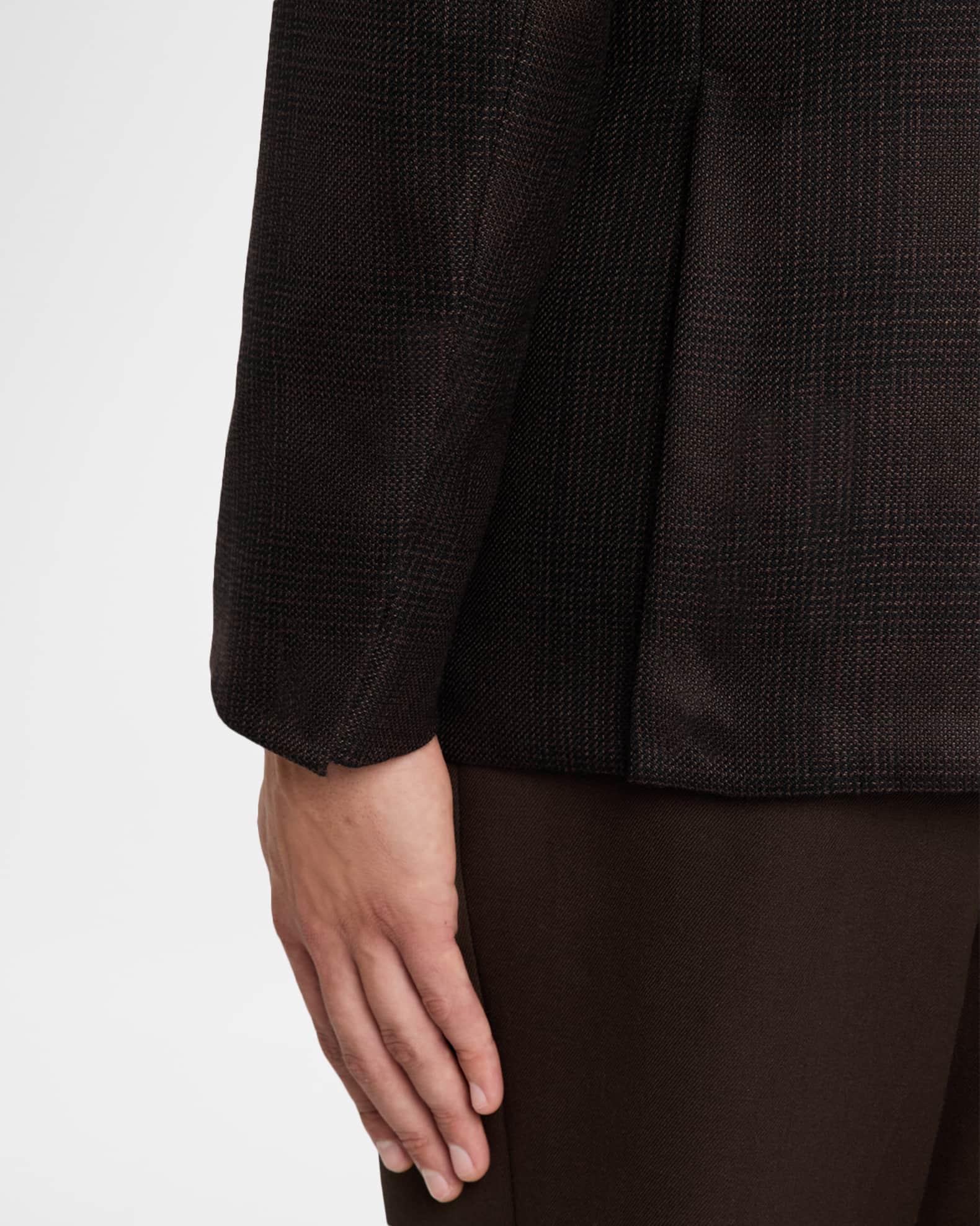 Men's Cashmere and Silk Tonal Plaid Sport Coat Product Image