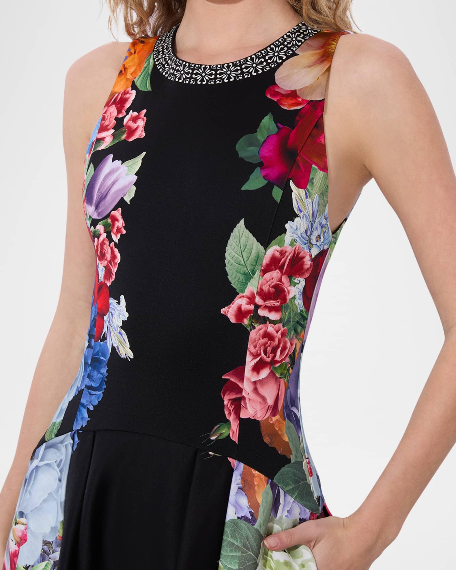 Adley Floral Drop-Waist Midi Dress  Product Image