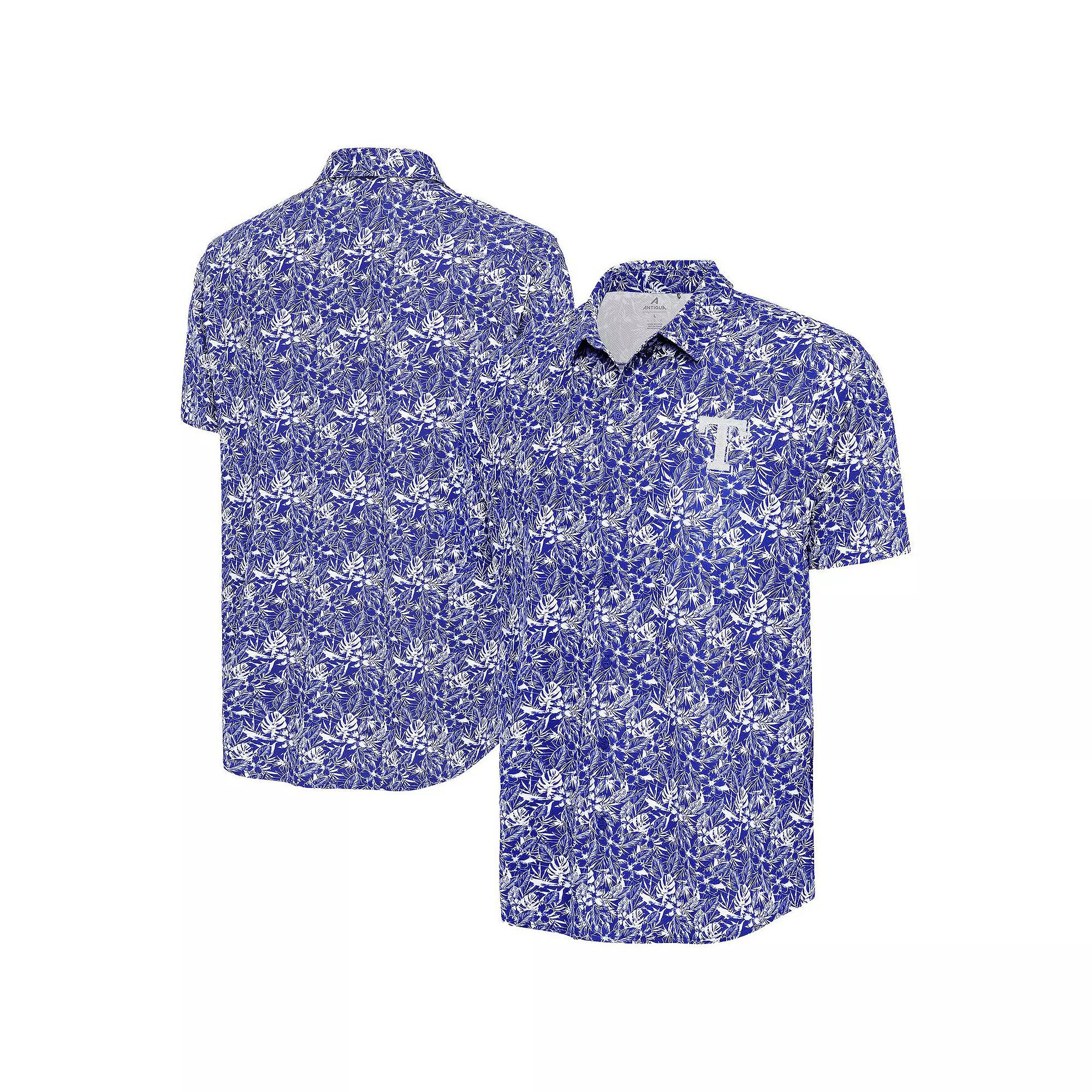 Men's Antigua Royal Texas Rangers Resort Button-Up Shirt,  Product Image