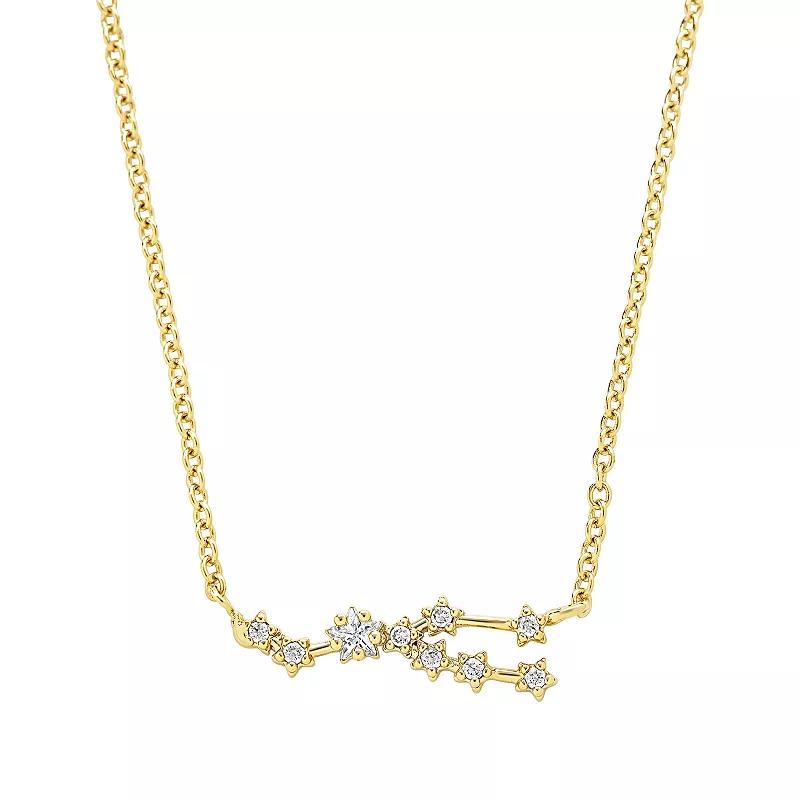 MC Collective Cubic Zirconia Constellation Necklace, Women's, 14k Gold Tone Gemini Product Image