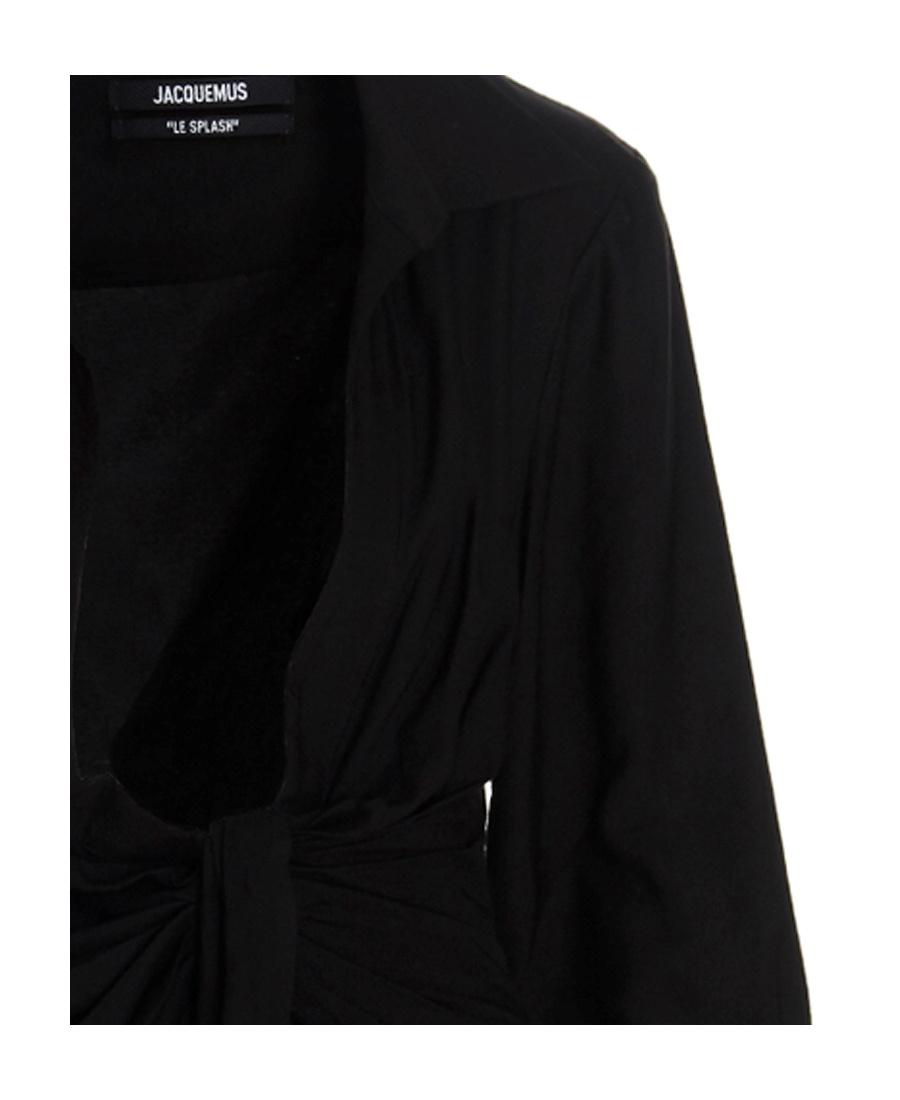 JACQUEMUS La Robe Bahia Viscose Jersey Mini Dress In Black Product Image