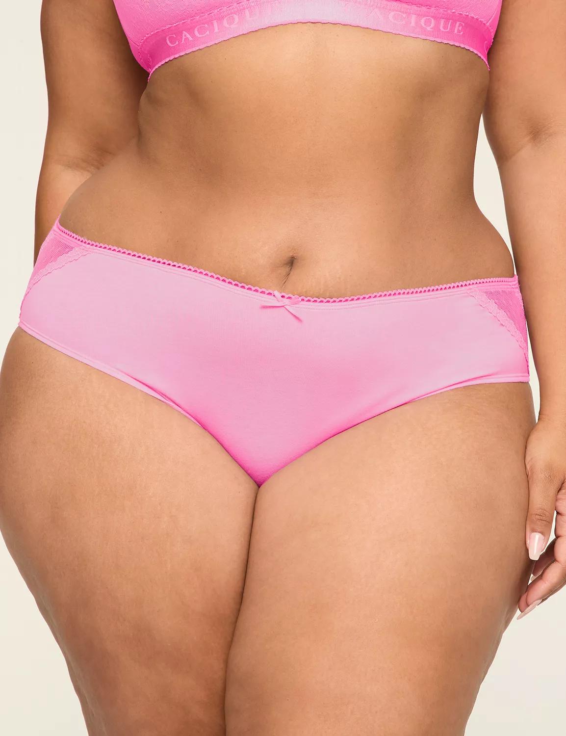 Cotton Hipster Panty with Lace-Trimmed Back Product Image