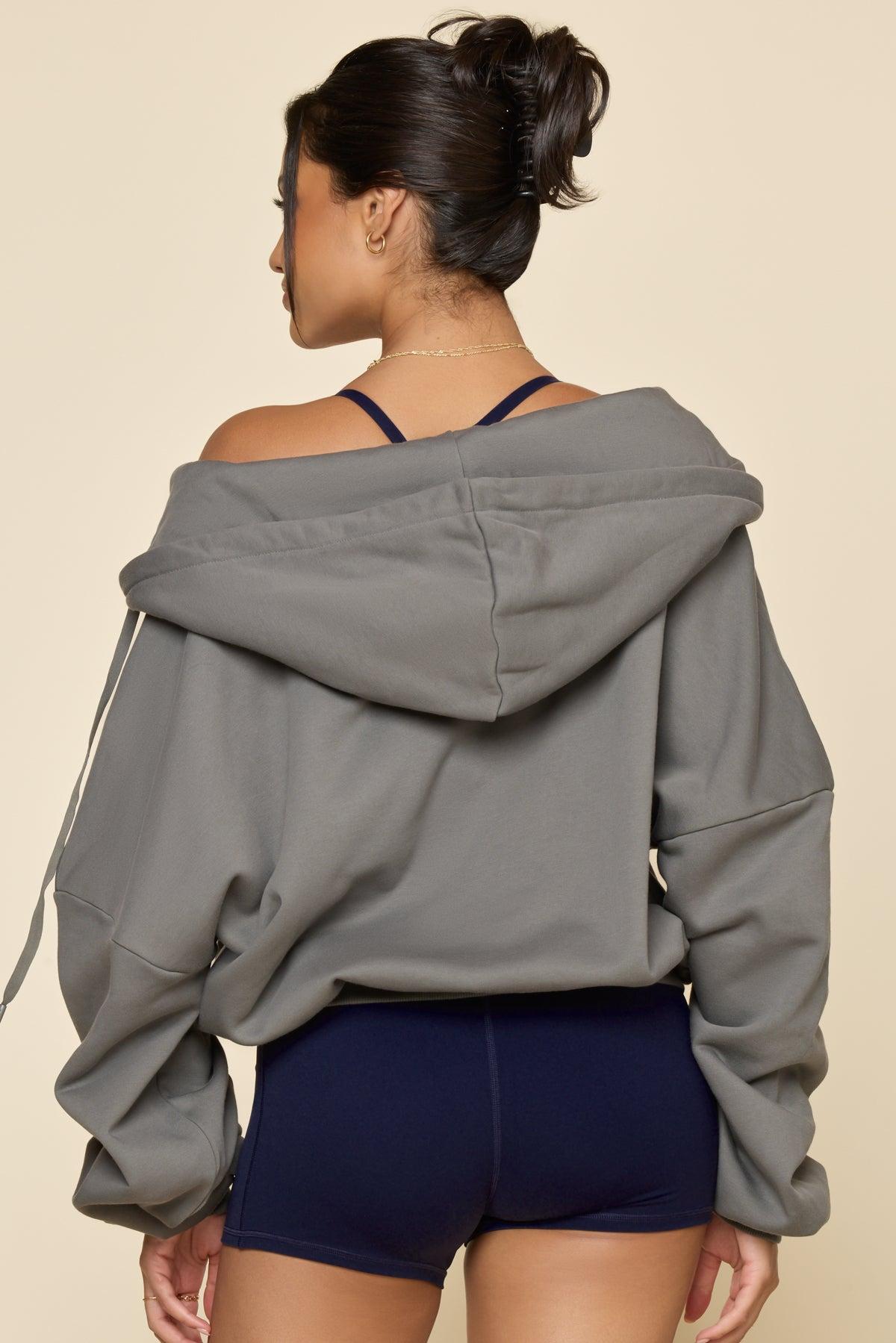 Zip Cloud Hoodie - Smoke Product Image