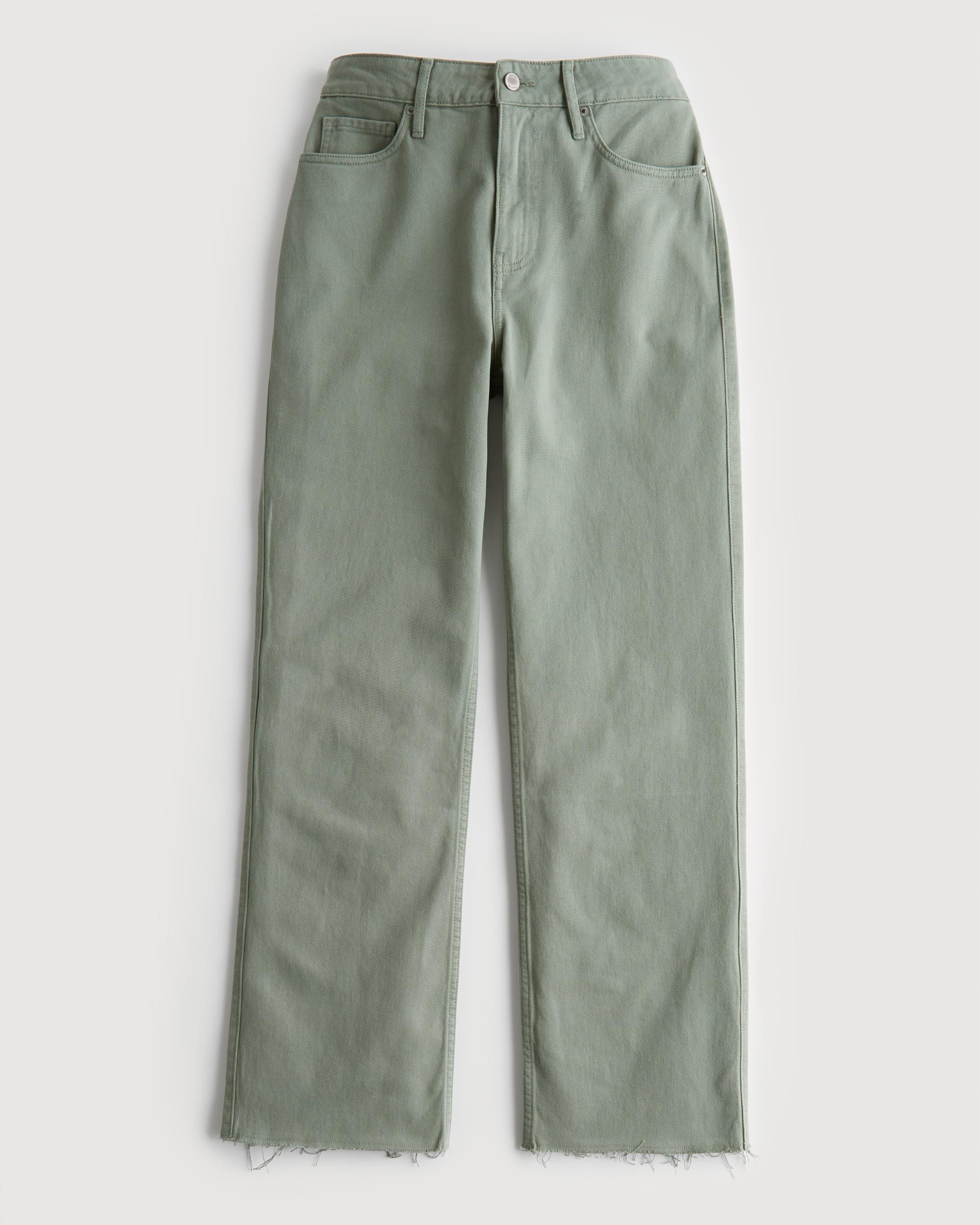 Social Tourist Highest Rise Sage Relaxed Straight Jeans Product Image