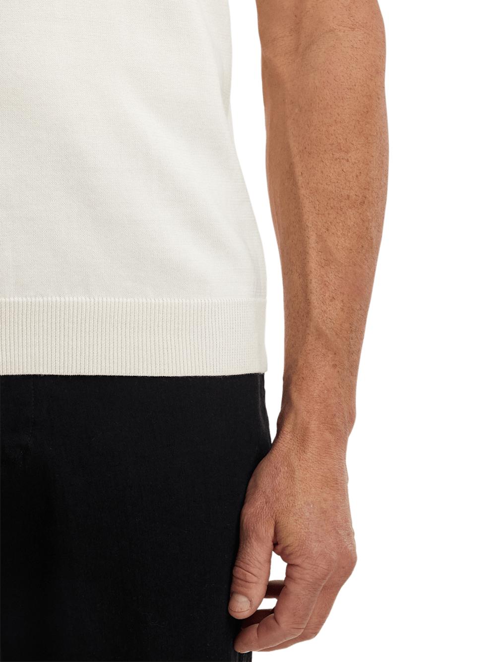 Supima Cotton Crew Neck Sweater - Off White Product Image