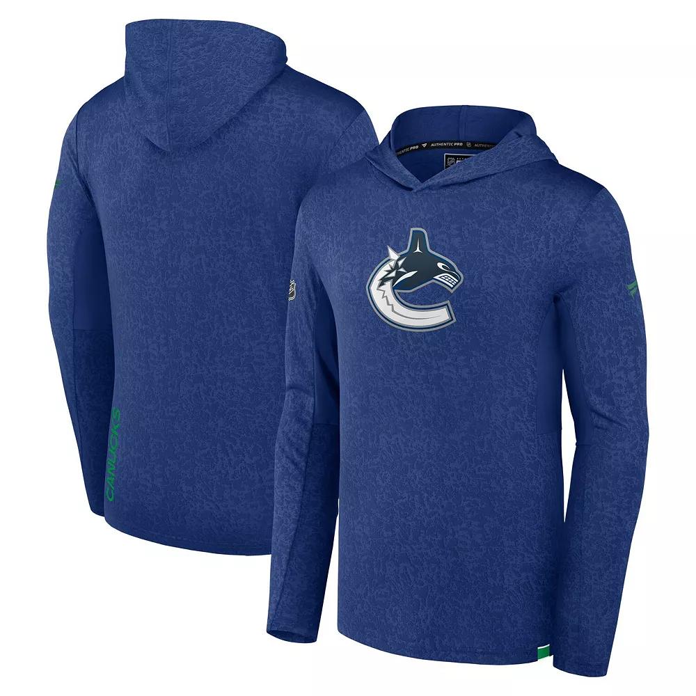 Men's Fanatics Blue Vancouver Canucks Authentic Pro Lightweight Pullover Hoodie, Size: Medium, Cnk Blue Product Image