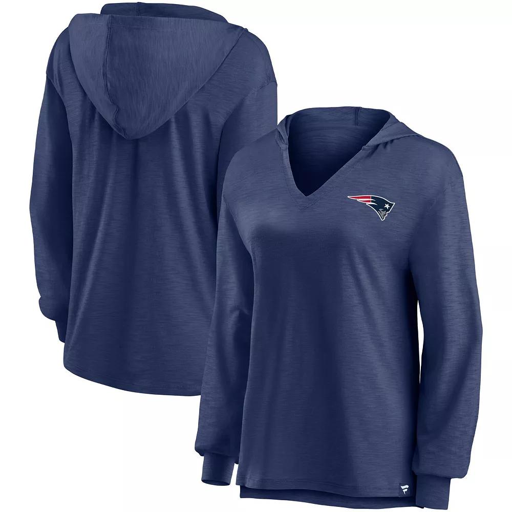 Women's Fanatics Navy New England Patriots Jumper V-Neck Pullover Hoodie,  Product Image